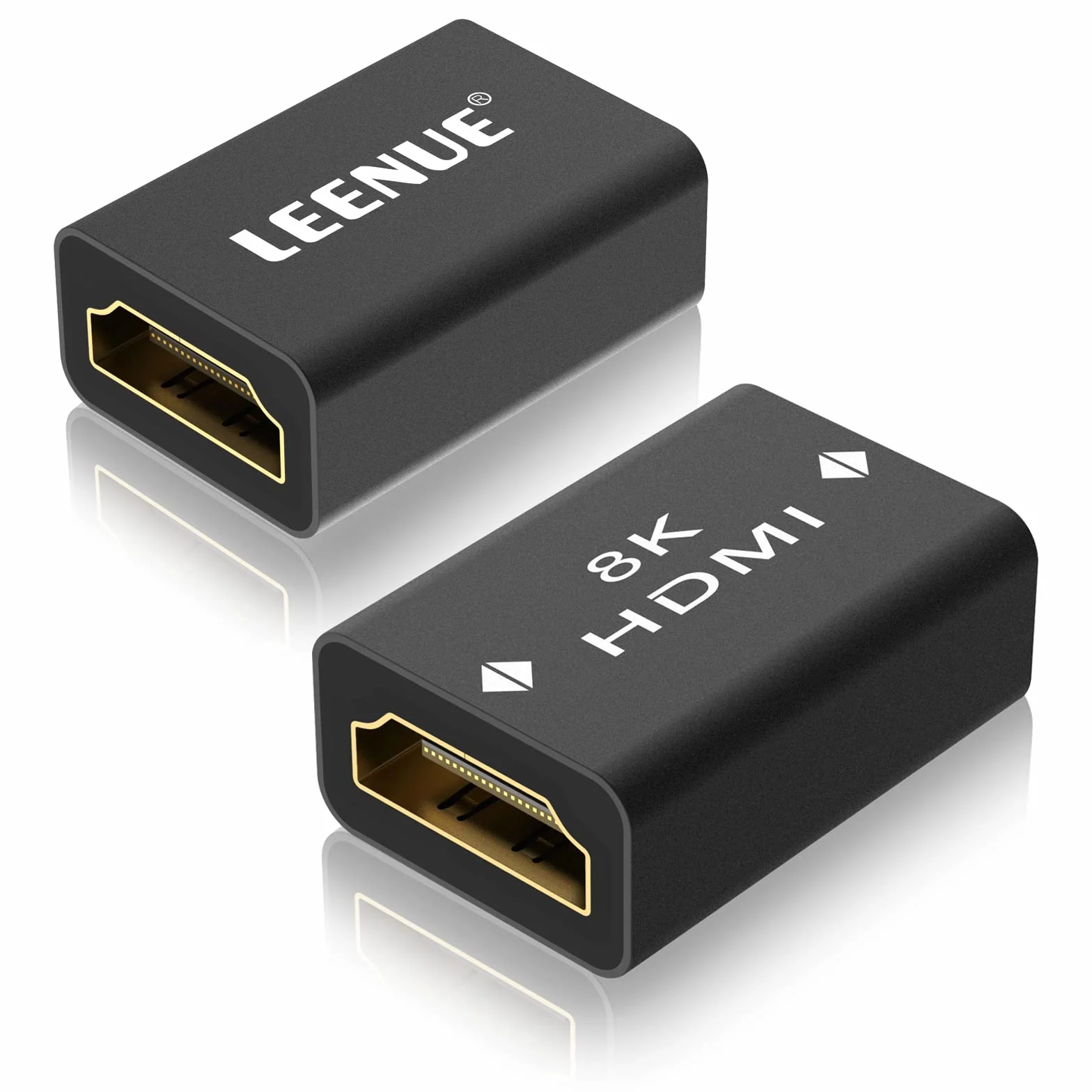 Coupleur HDMI 8K, Prolongateur HDMI 2.1 Femelle à Femelle, Lot de 2 Pièces