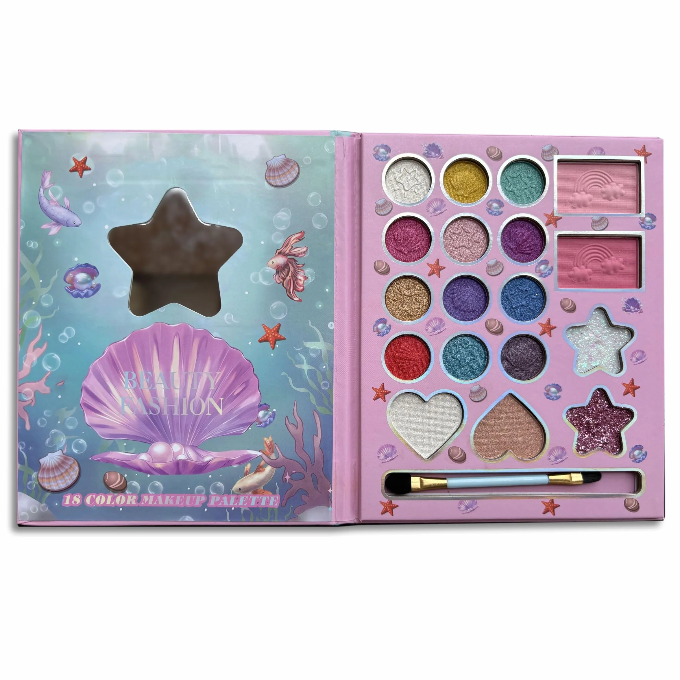 Coffret Maquillage Enfant Non Toxique Lave-Able Halloween Princesse DIY Filles 18 Couleurs