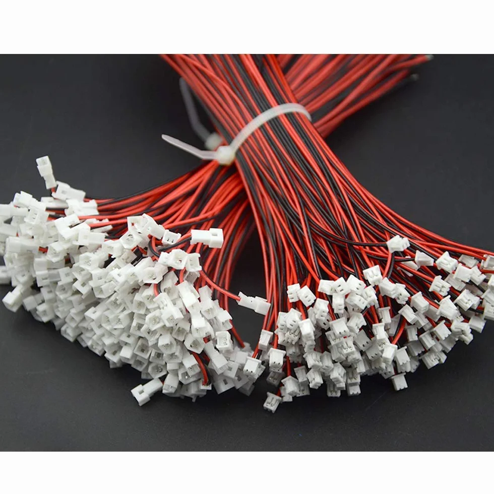 RUNCCI-YUN 100 pièces 1,25 mm Connecteur mâle femelle Micro électrique 2 broches JST avec fil câble 15 cm