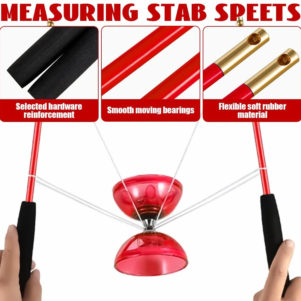 Diabolo LED Roulement À Billes 4,5 MM Jouet Jonglage Enfants Adultes