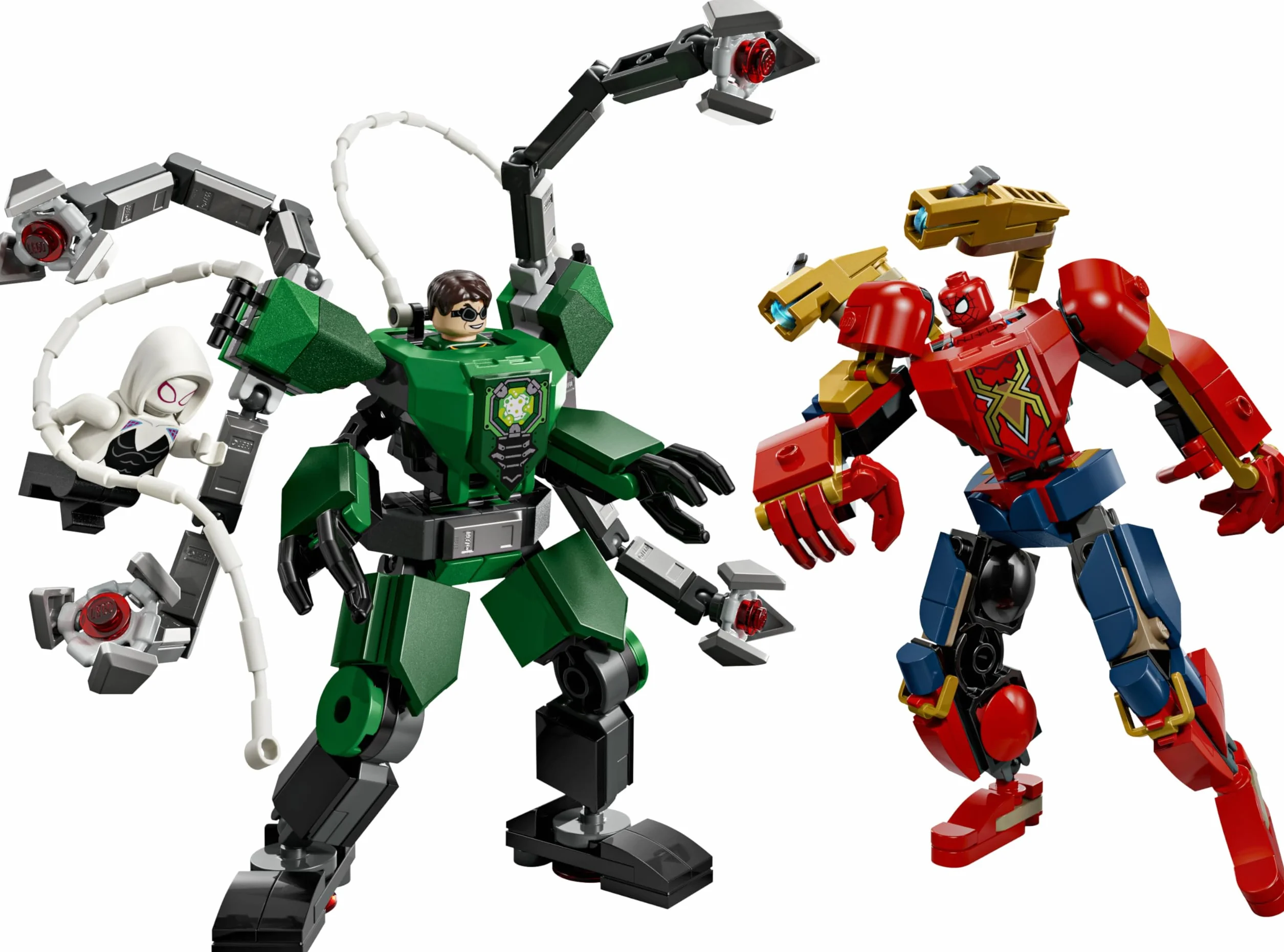 LEGO Marvel Le Combat des Robots Spider-Man contre Docteur Octopus Jouet Super-Héros 2 Figurines Action 3 Minifigurines 76338