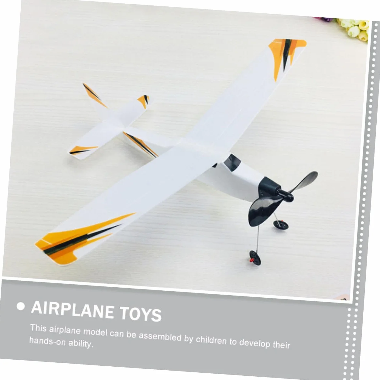 ERINGOGO Lot de 2 Planeurs en Mousse Avion Biplan 3D à Assembler pour Garçon et Filles
