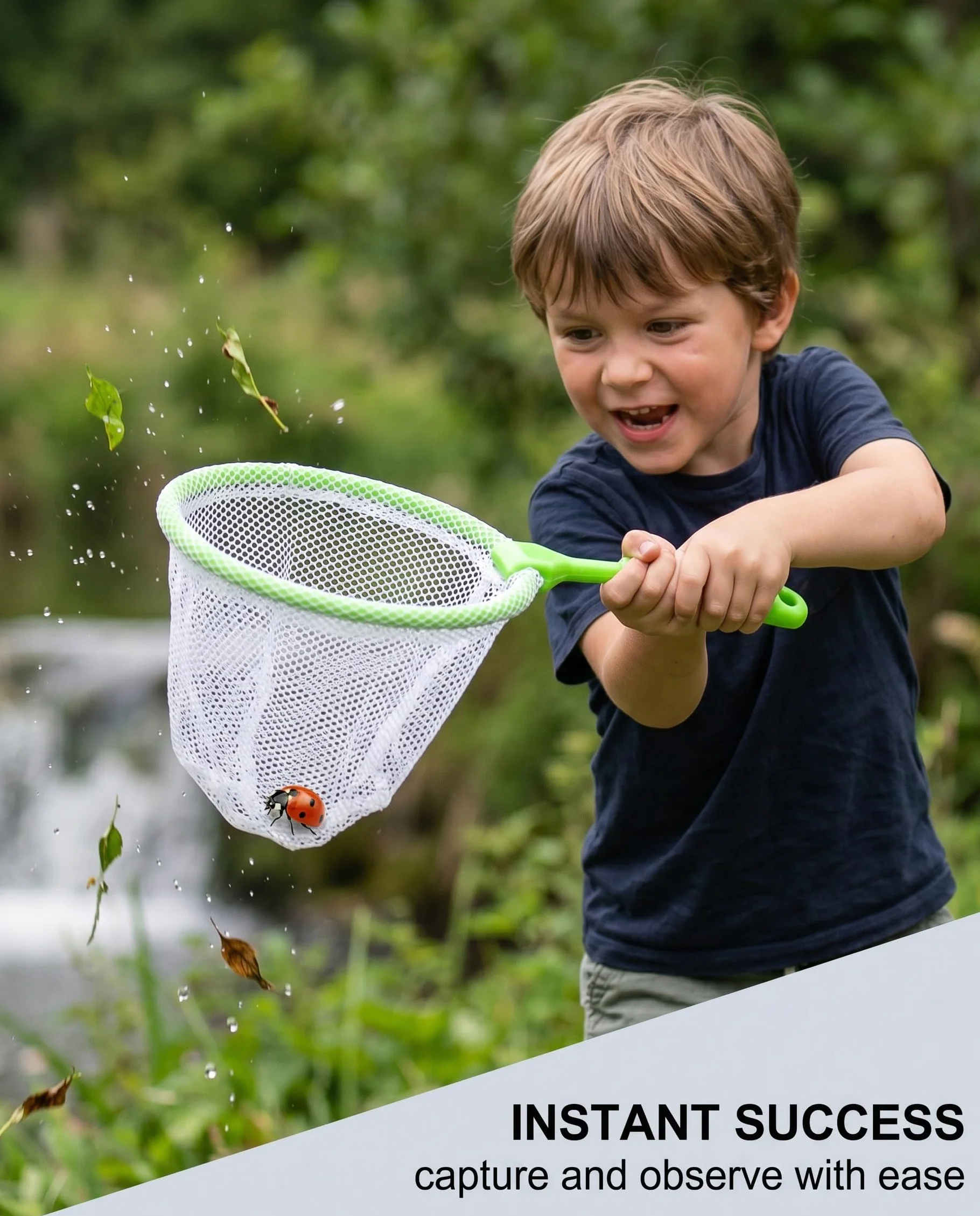 Épuisettes 2 Pièces Jaune et Vert pour Pêche aux Canards, Jeux de Plage & Piscine