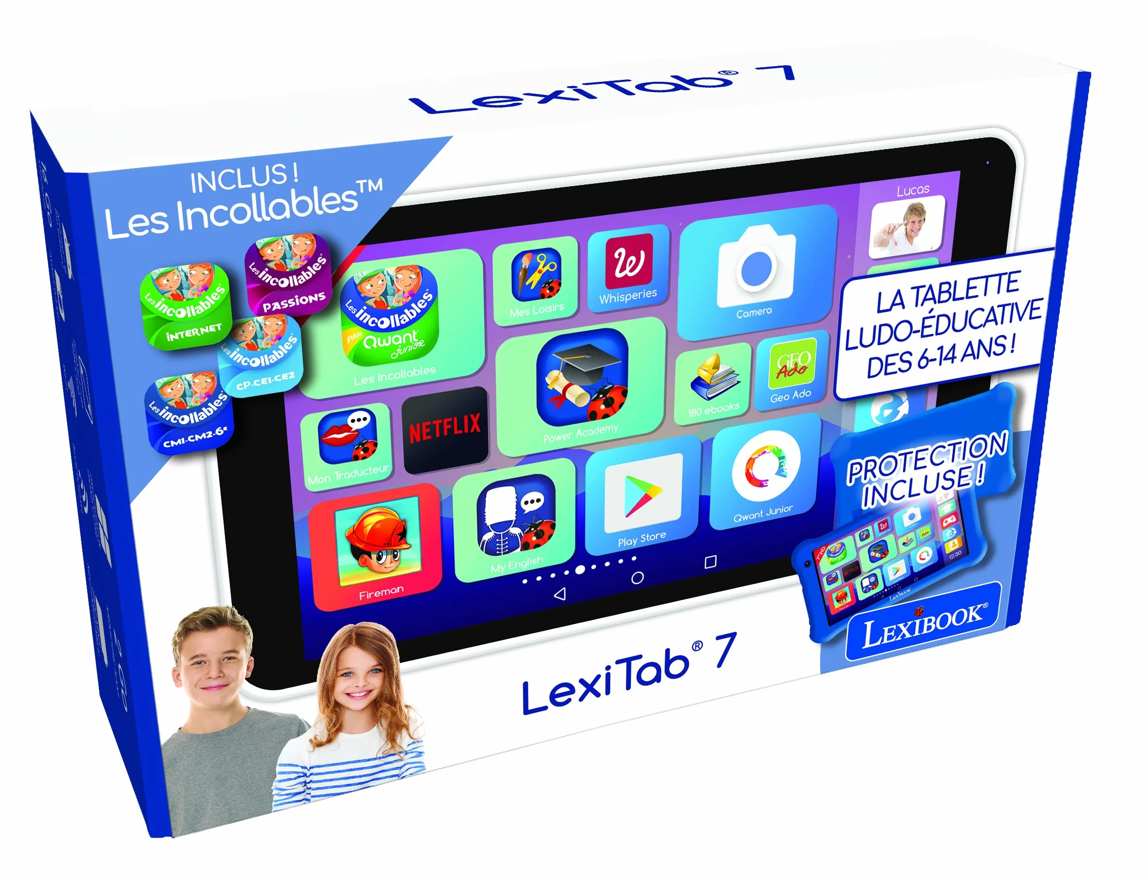 Lexibook, Tablet Master 7, La Tablette Ludo-Éducative 7” avec Pochette Incluse, TL70FR