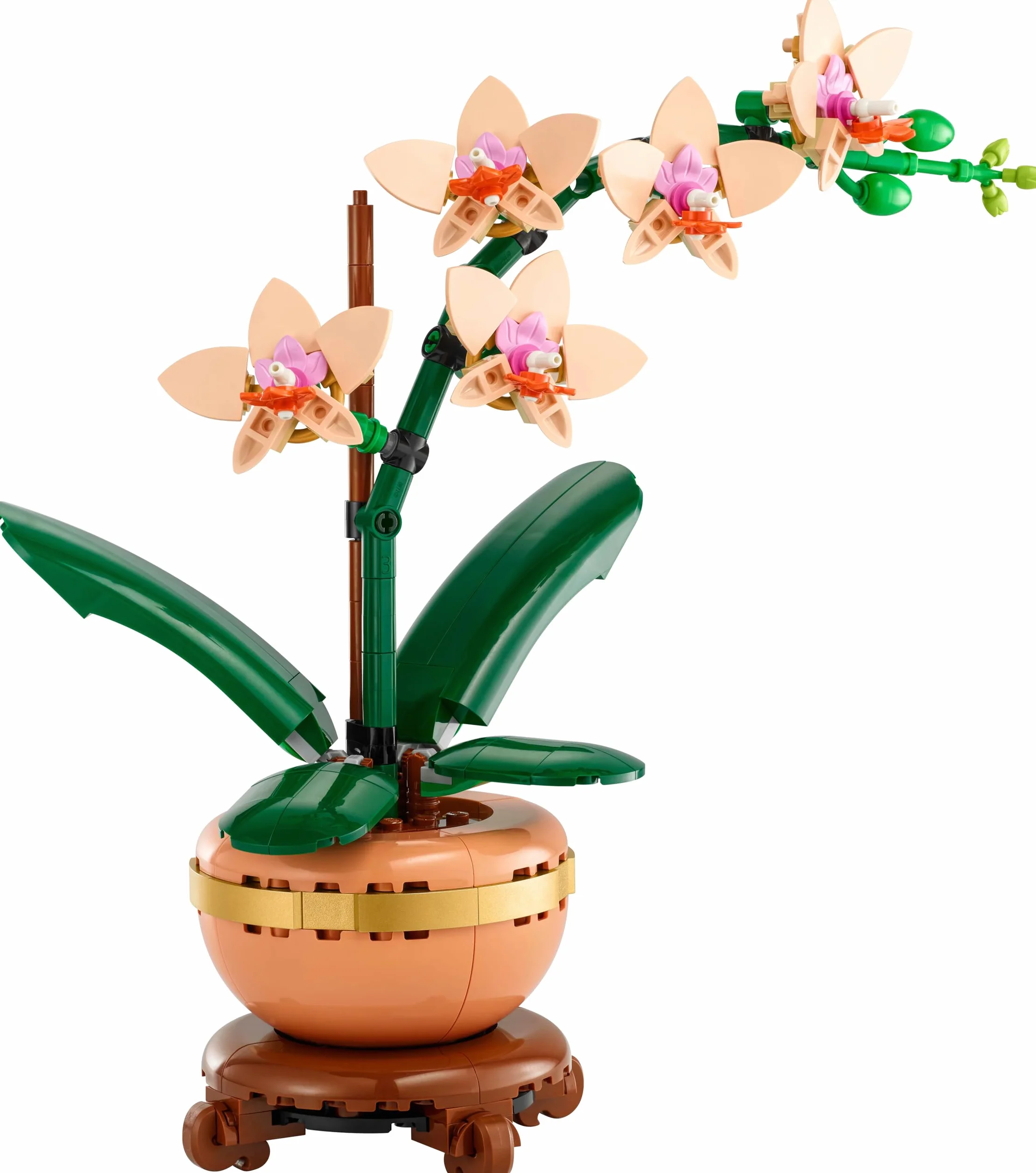 LEGO Botanicals L’Orchidée Miniature 10343 Fleurs Artificielles pour Adulte Plante avec Pot Style Terracotta Décoration Intérieure