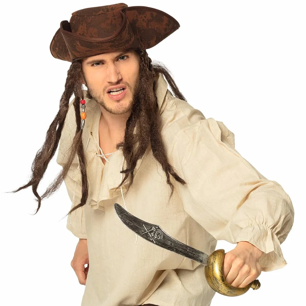 Boland Epée de pirate 37 cm lame tête de mort carnaval Halloween
