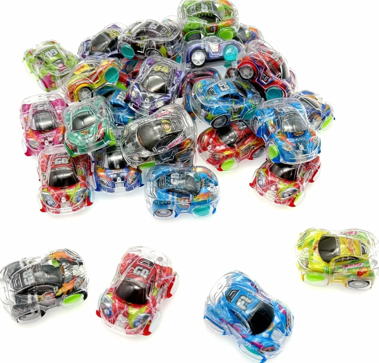 Lot de 30 Mini Voitures à Tirer Vers l'Arrière - Jouets pour Fête, Cadeaux pour Enfants