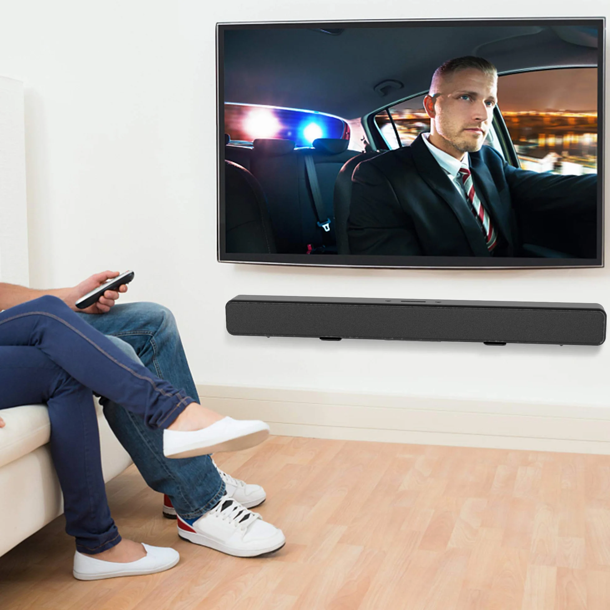 Support Mural pour Barre de Son Compatible Bose, JBL, Sonos, Samsung, Noir