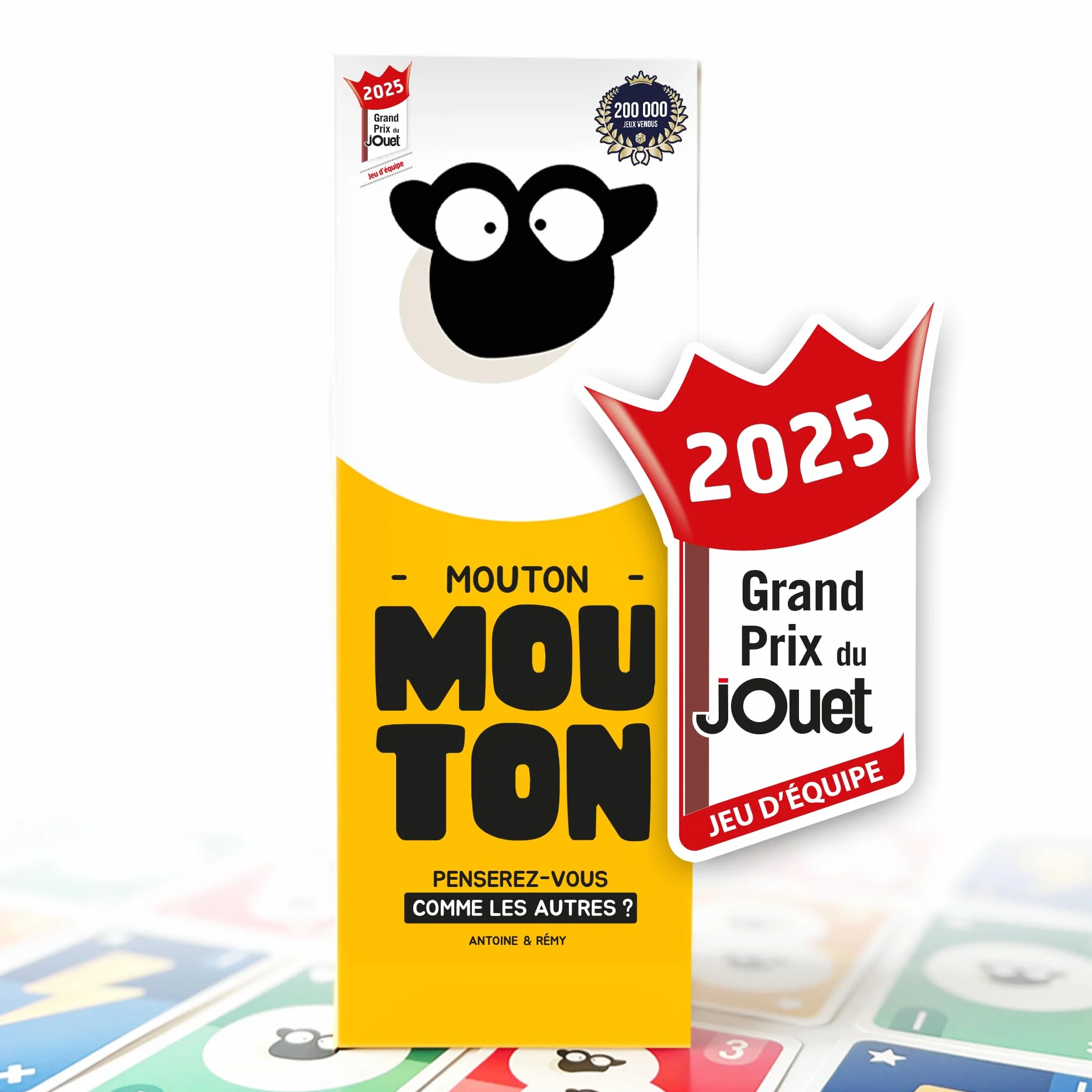 ATM Gaming Mouton Mouton Jeu de Société Famille et Amis - Complétez les Mêmes Réponses - Jeu d'Ambiance Drôle et Rapide - 3 à 9 Joueurs - Dès 12 Ans