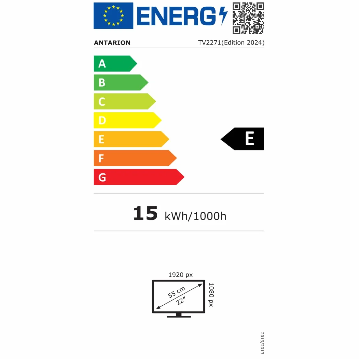 Antarion TV LED 21.5" 54cm Smart Connect Lecteur DVD Intégré Androidtv 14.0 Camping-Car