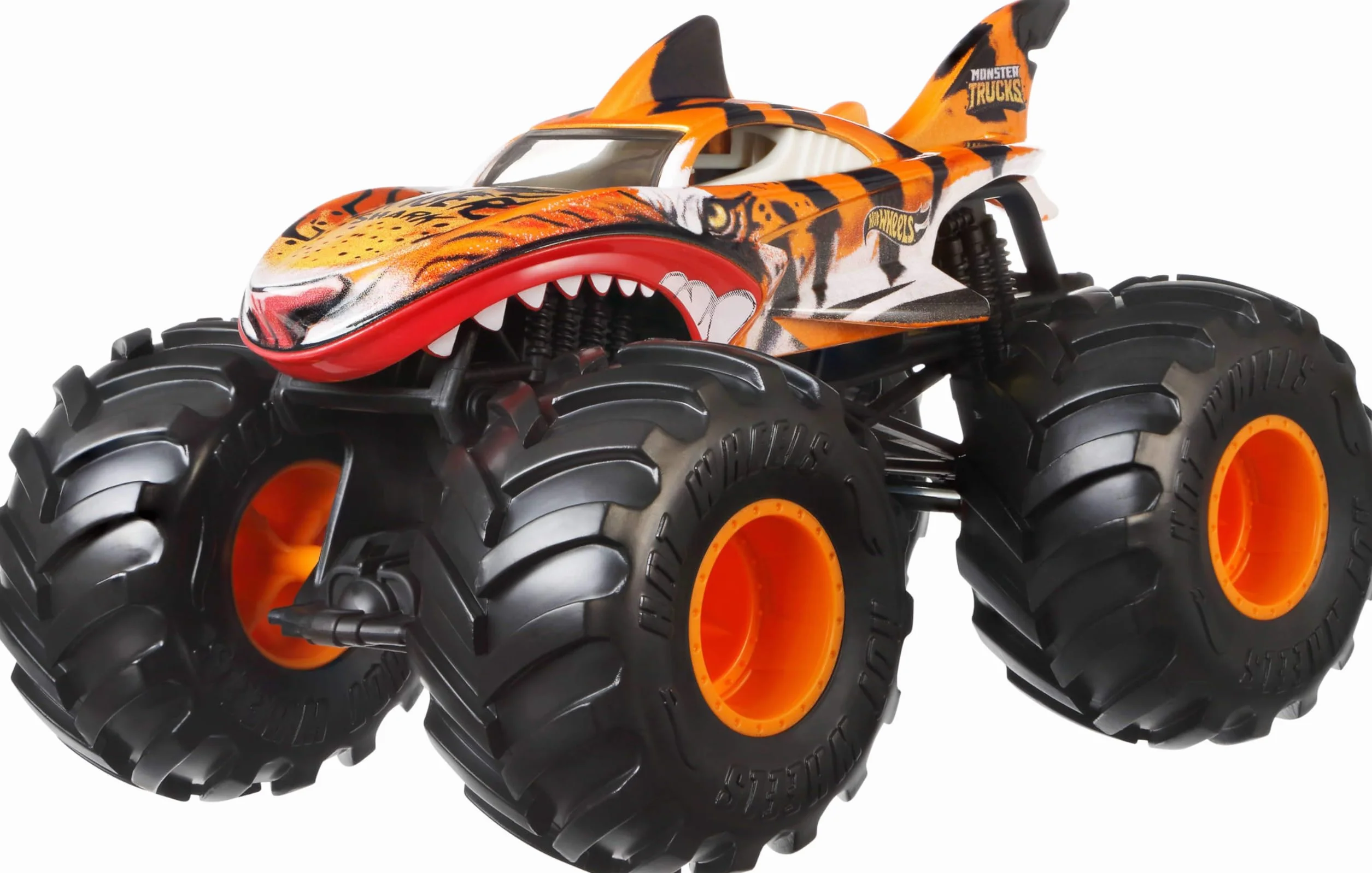 Hot Wheels Monster Trucks Tiger Shark 1/24 Véhicule surdimensionné Roues géantes JDR02