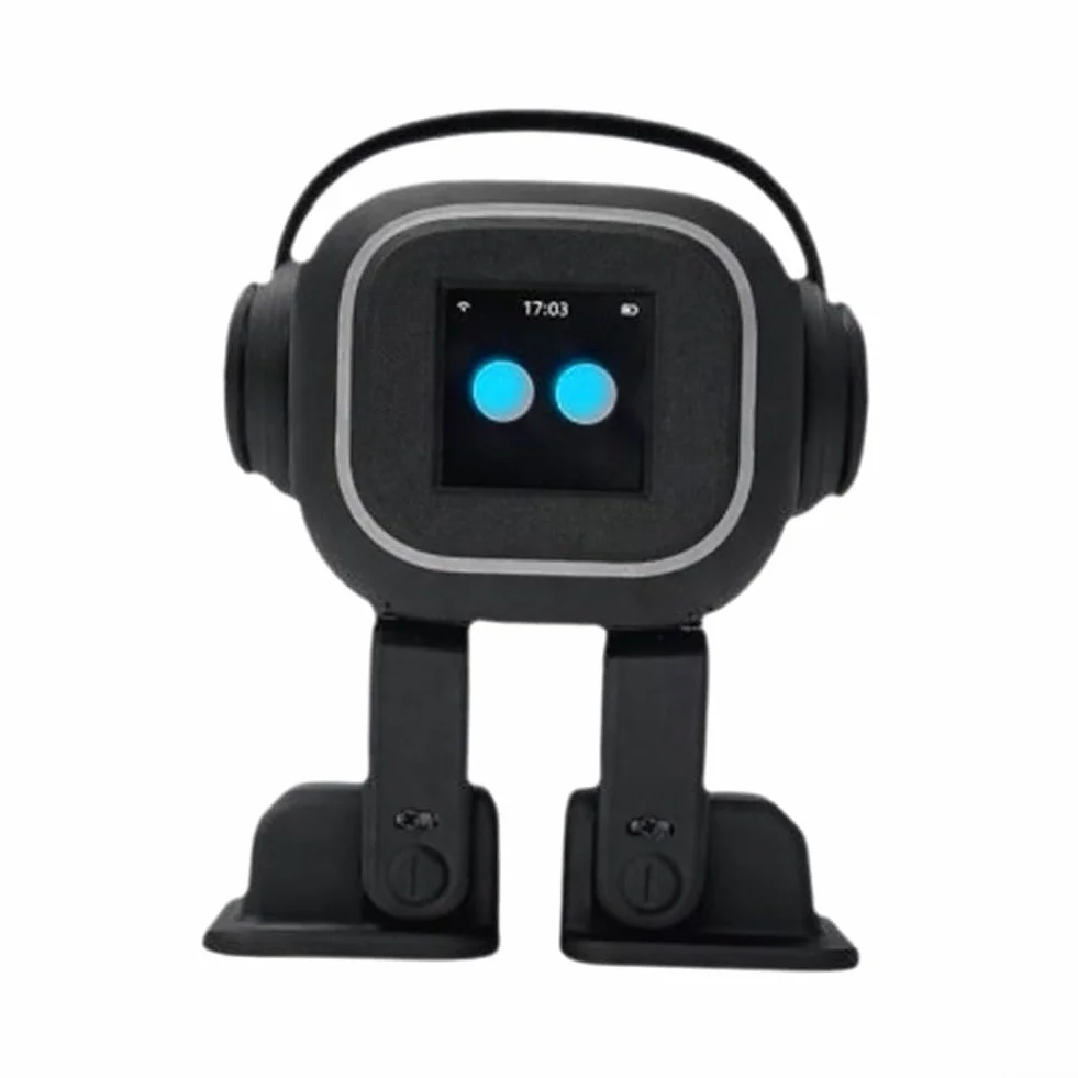 Robot Emo avec commande vocale, détection émotionnelle, interaction tactile, noir