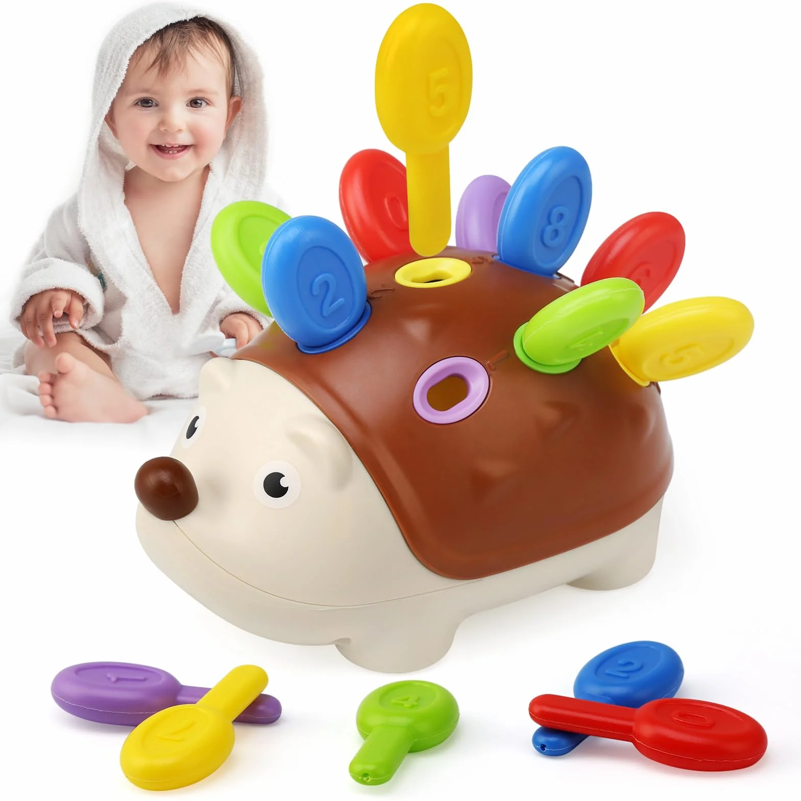 Jouet Montessori de Tri, Jeux Montessori 2 3 4 5 Ans, Jouet Sensoriel Motricité Fine Activités Éducatif Bébé