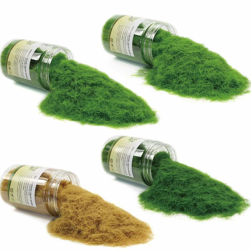 Evemodel Lot de 4 bouteilles de poudre d'herbe statique 8 mm 300 ml pour modélisme