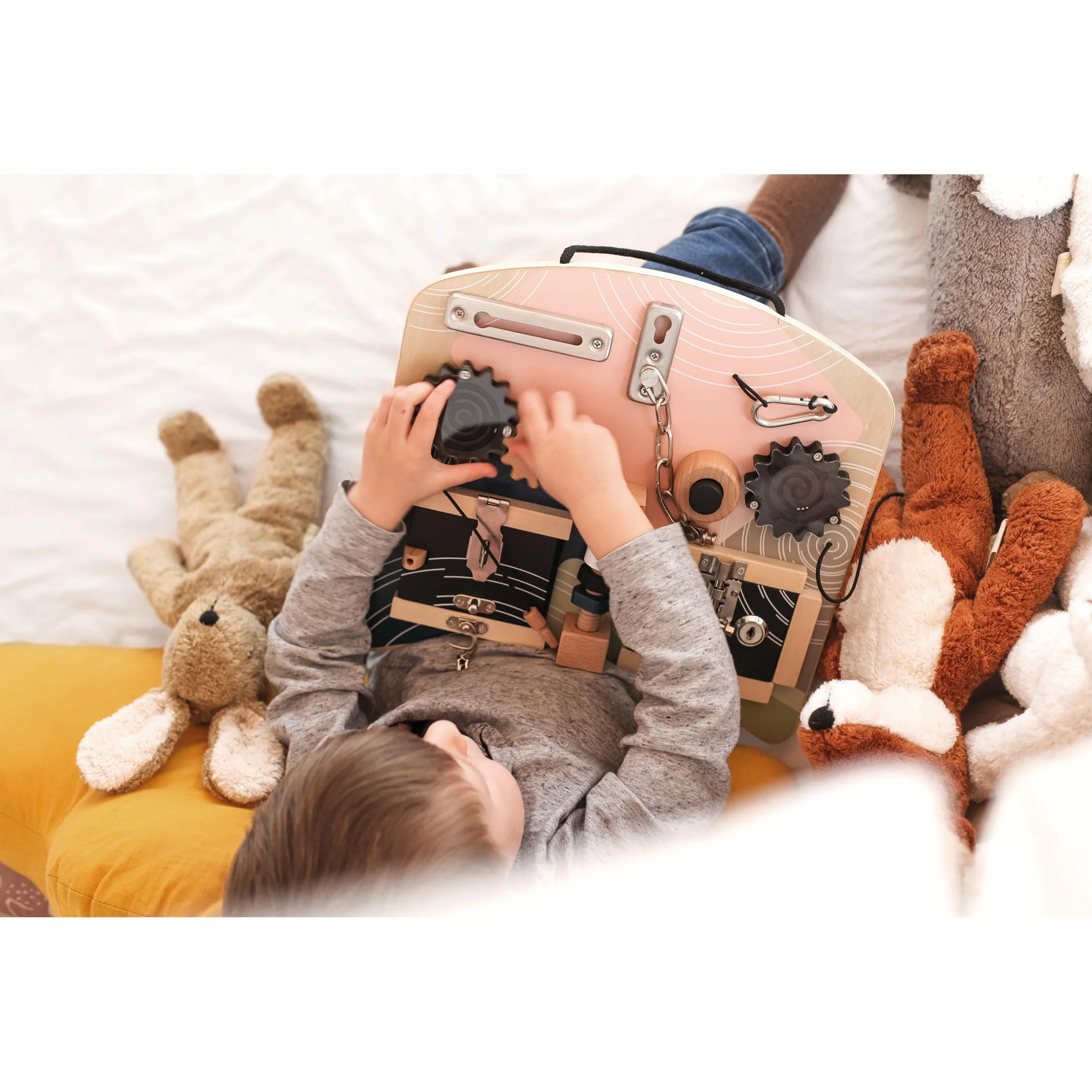 Small Foot Planche de motricité serrures et rotation jeu pour enfants dès 3 ans