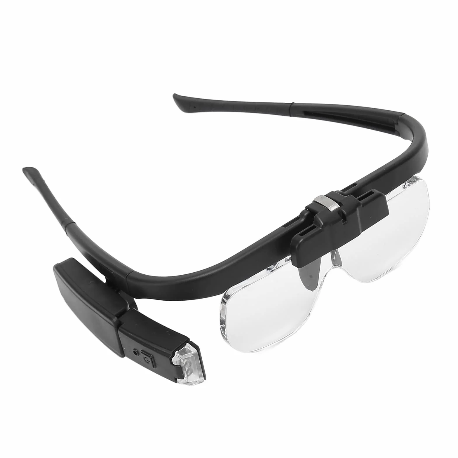 Lunettes loupes à tête rechargeables LED avec étui de rangement mains libres