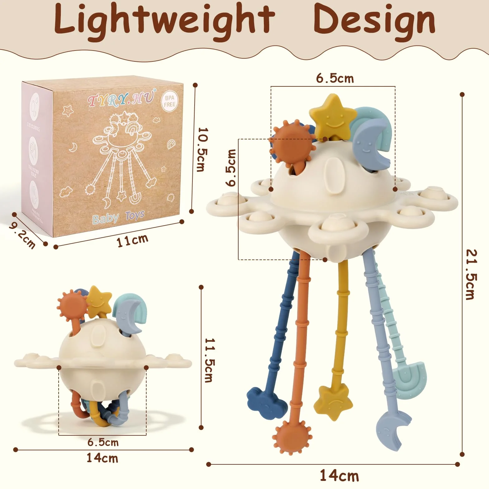Jouets Sensoriels en Silicone Bebe Jouets D'éveil Jouet Éducatif Apaisant pour Enfants 18 Mois