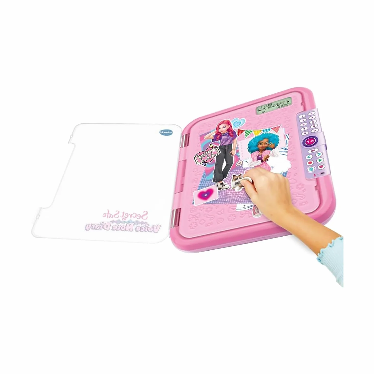 VTech KidiSecrets 365 Journal Secret Vocal Interactif pour Filles avec Enregistreur, Écran LCD et Code Secret, 5-12 Ans