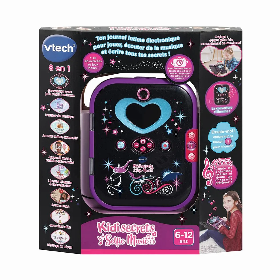 Vtech Kidisecrets Selfie Music 2.0 Journal intime électronique Noir