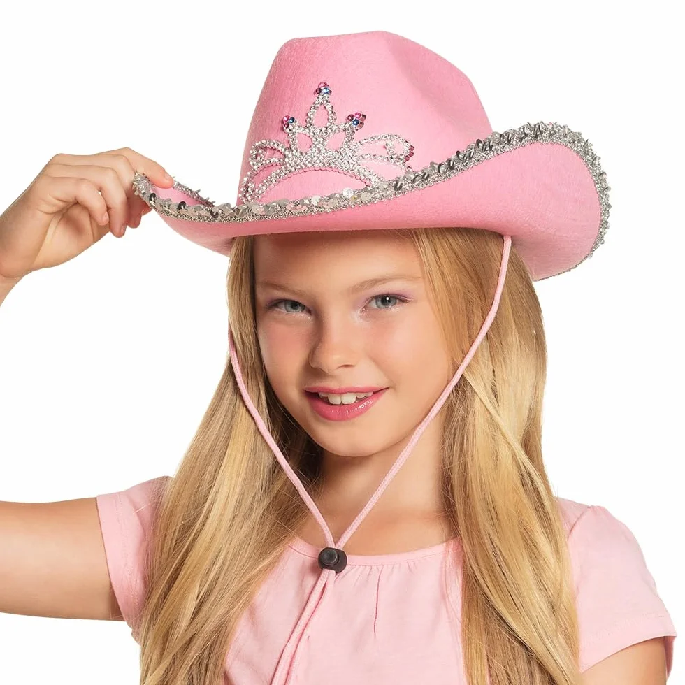 Boland Chapeau pour enfants Glimmer avec diadème, bandeau argenté, cordon pour chapeau Carnaval Halloween