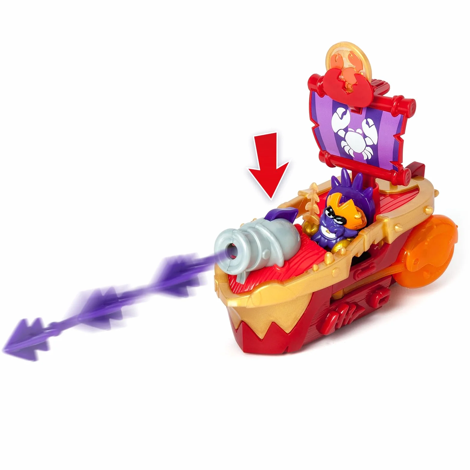 PIRATIX Broyeur des Mers Bateau Pirate Crabe Jouet avec Piratix Exclusif et Canon