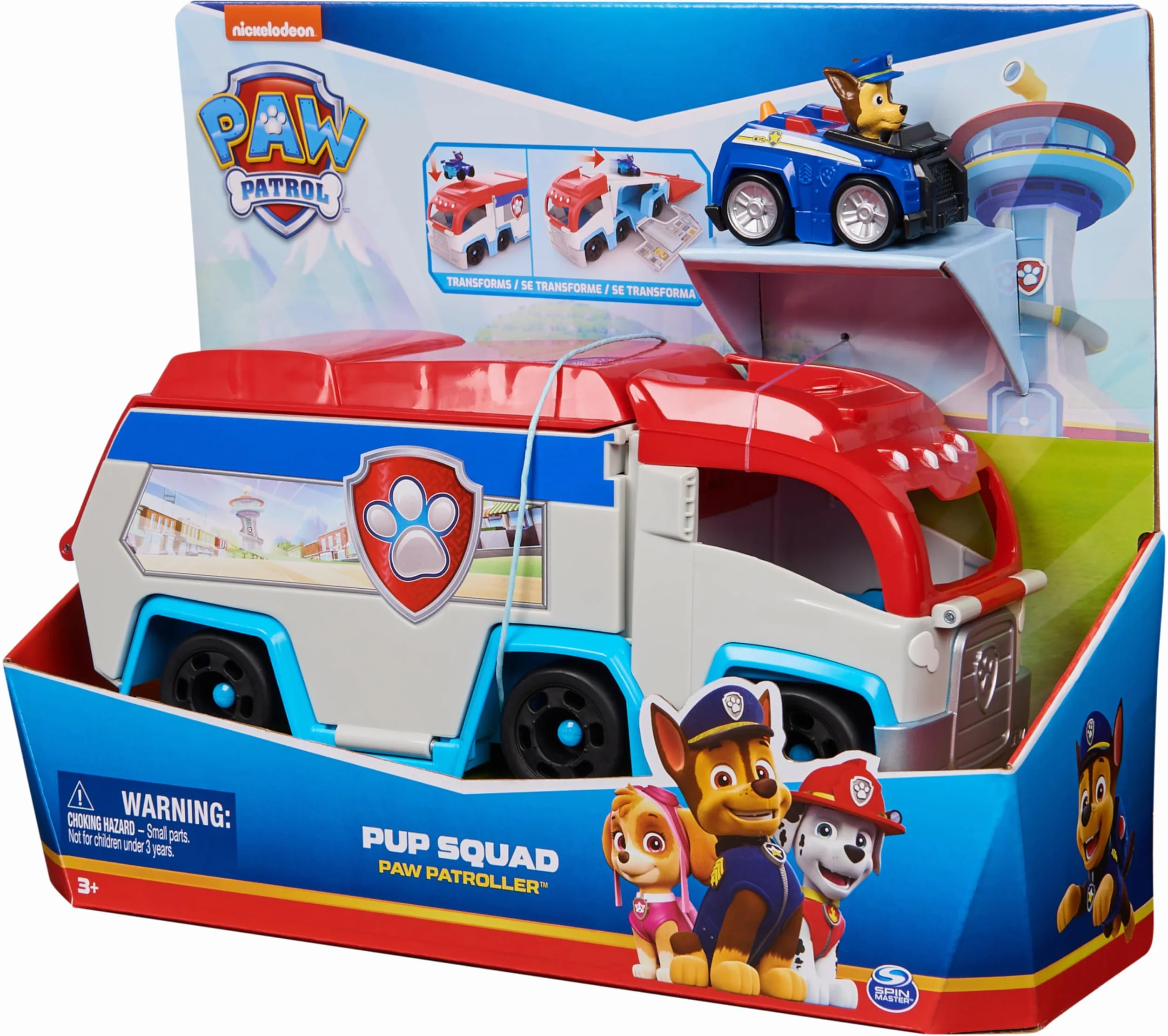 Paw Patrol Patrouilleur Pup Squad Chase Véhicule Figurine Voiture Jouet Enfant 3 Ans+