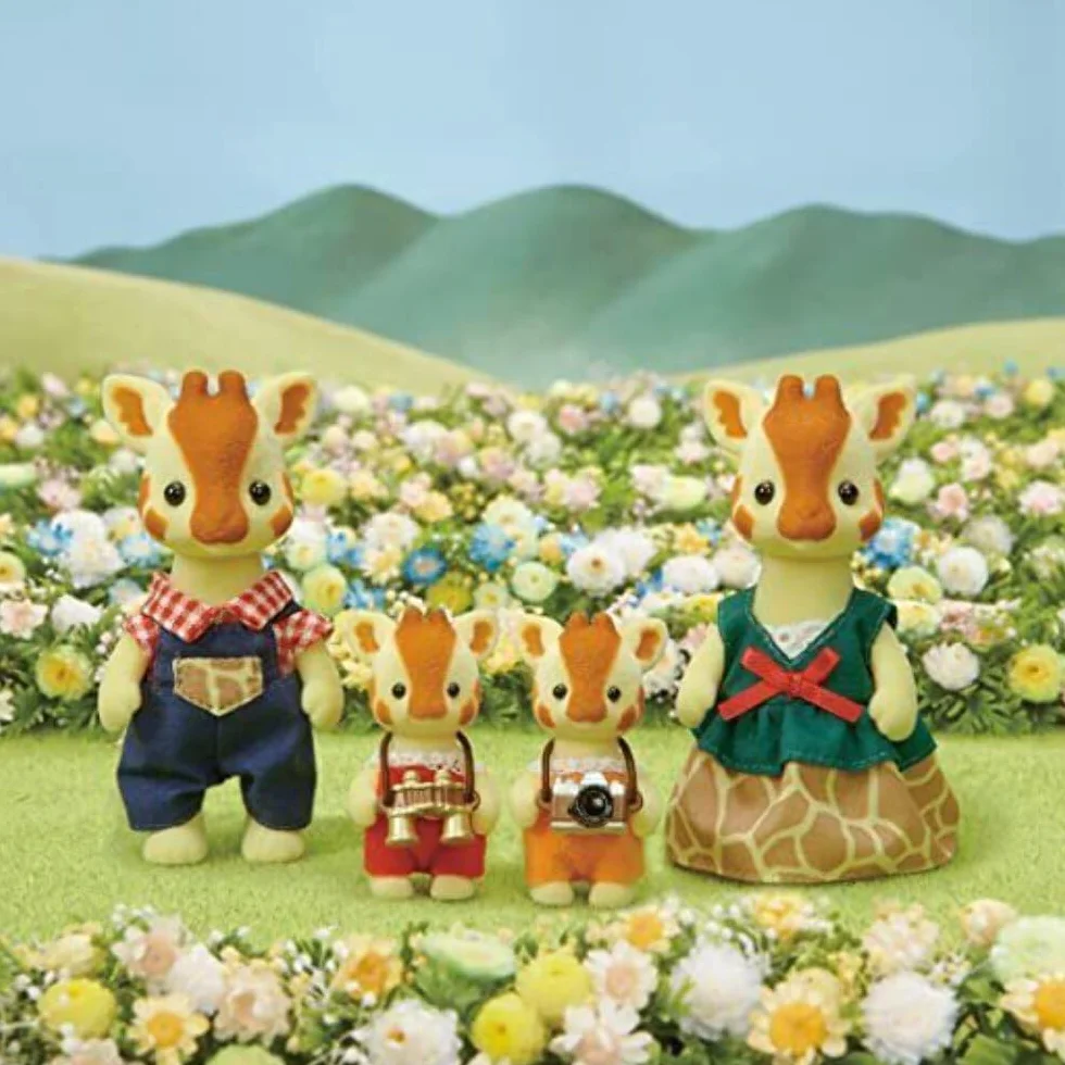 Sylvanian Families La famille Girafe Set 4 figurines animaux miniatures jouet enfant 3 ans+