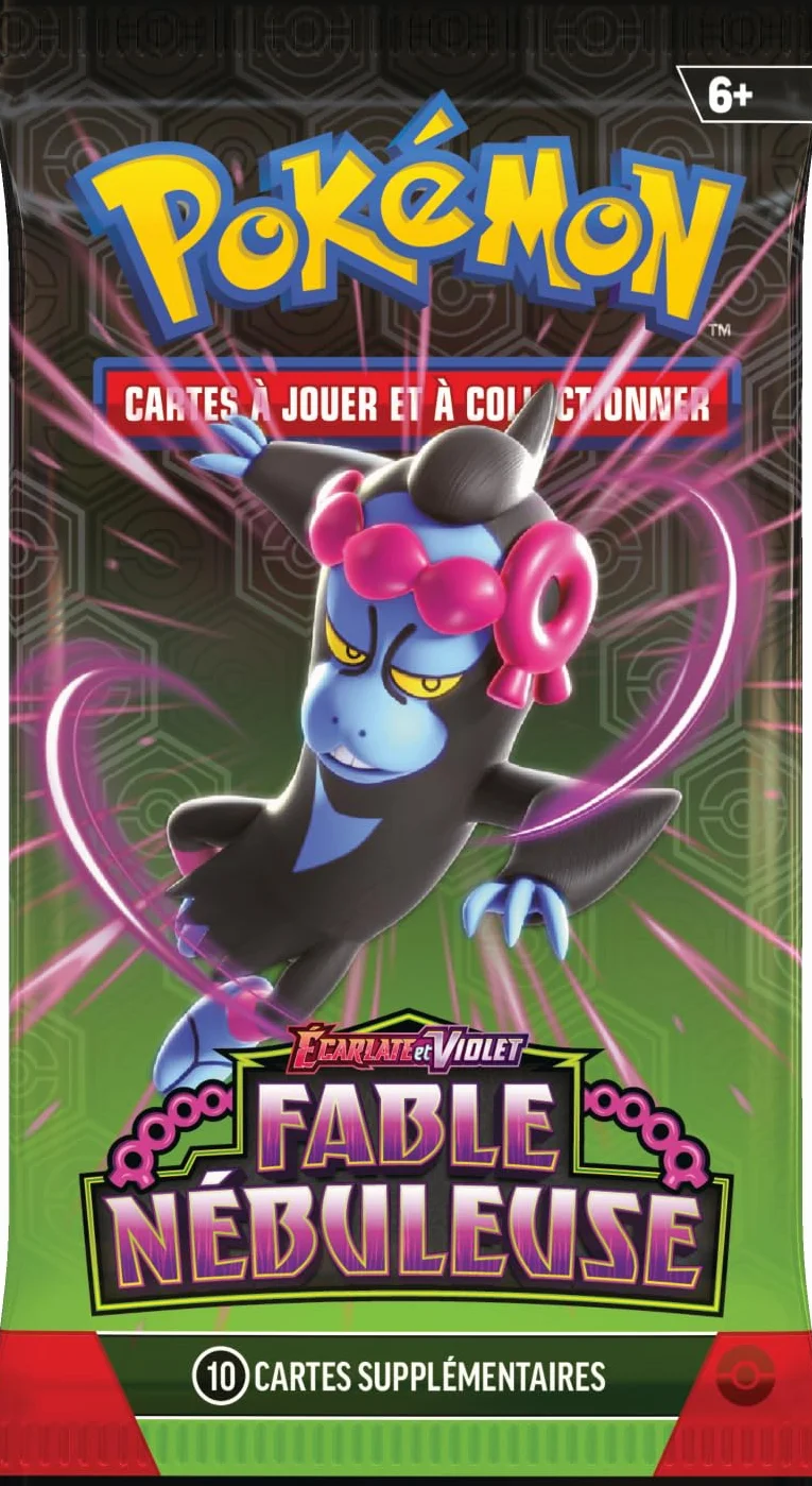 Pokémon: Lot de boosters Écarlate et Violet – Fable Nébuleuse du JCC Pokémon (6 boosters)