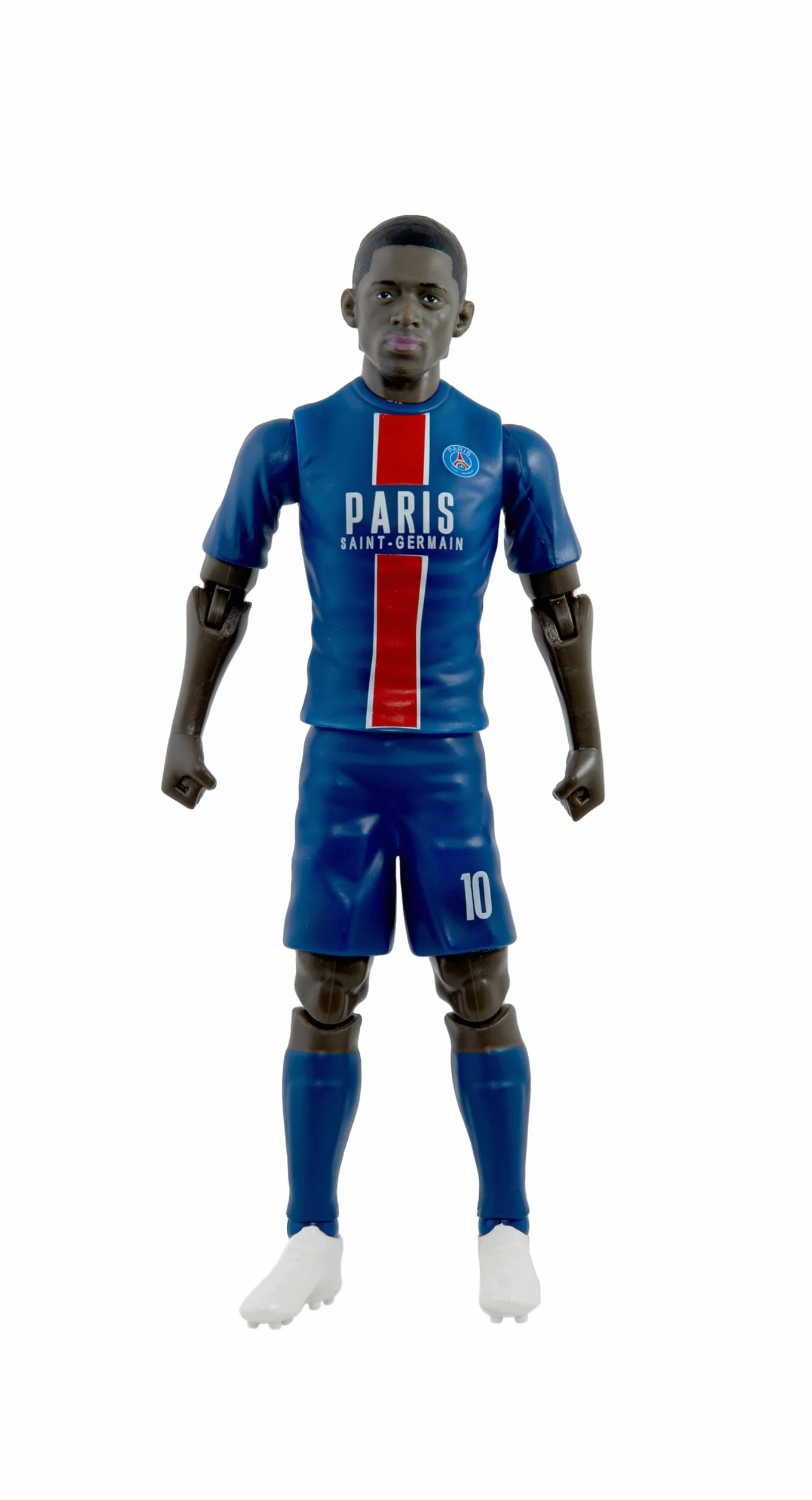Megableu Figurine Football PSG Ousmane Dembélé N°10 20 cm Réaliste Articulée 10 Points Licence Officielle Jouet Fan Paris