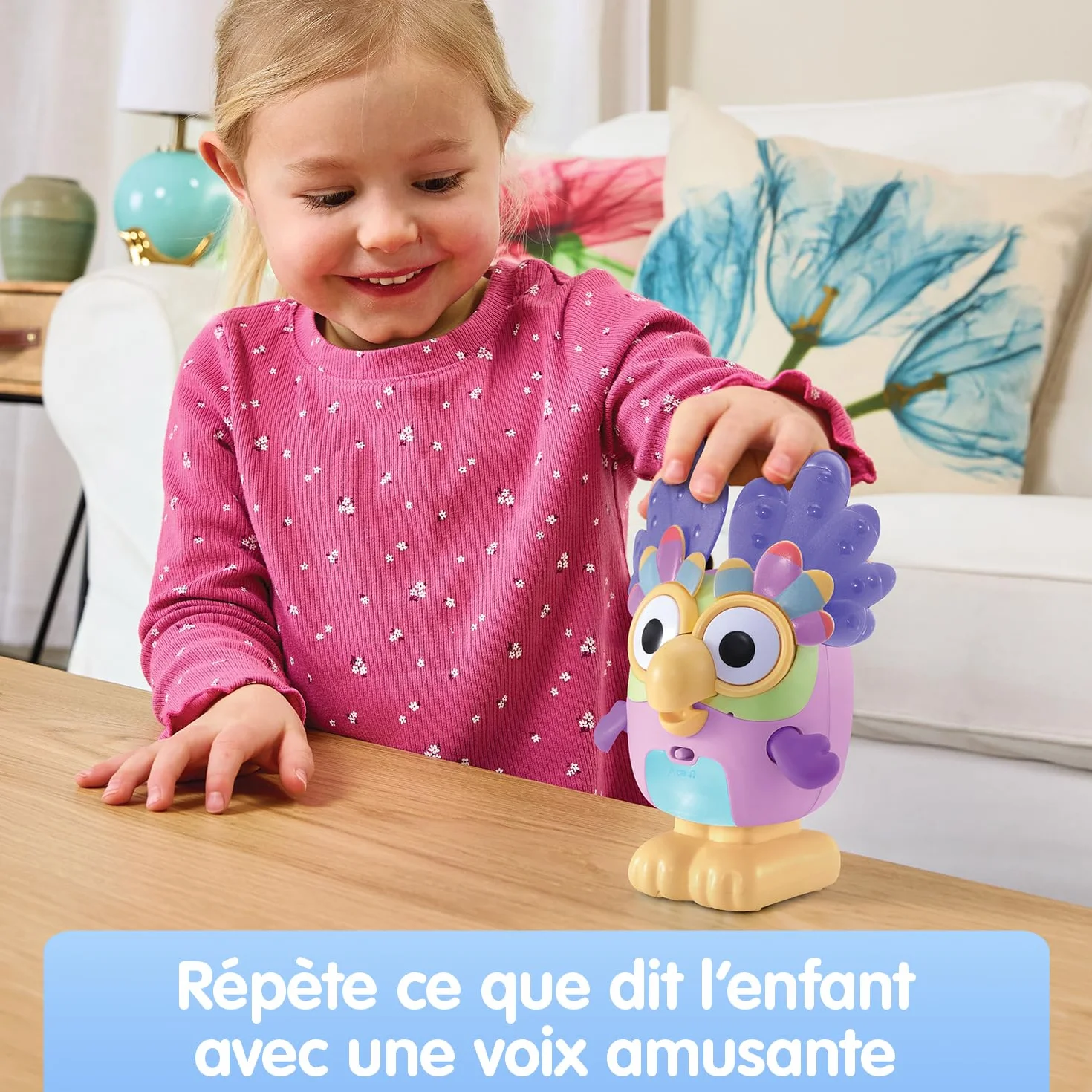 VTech Figurine Parlante Bluey Max Le Bavard Interactif 17 cm Sons et Lumières Jeu Musical Cadeau Enfant 3-7 Ans