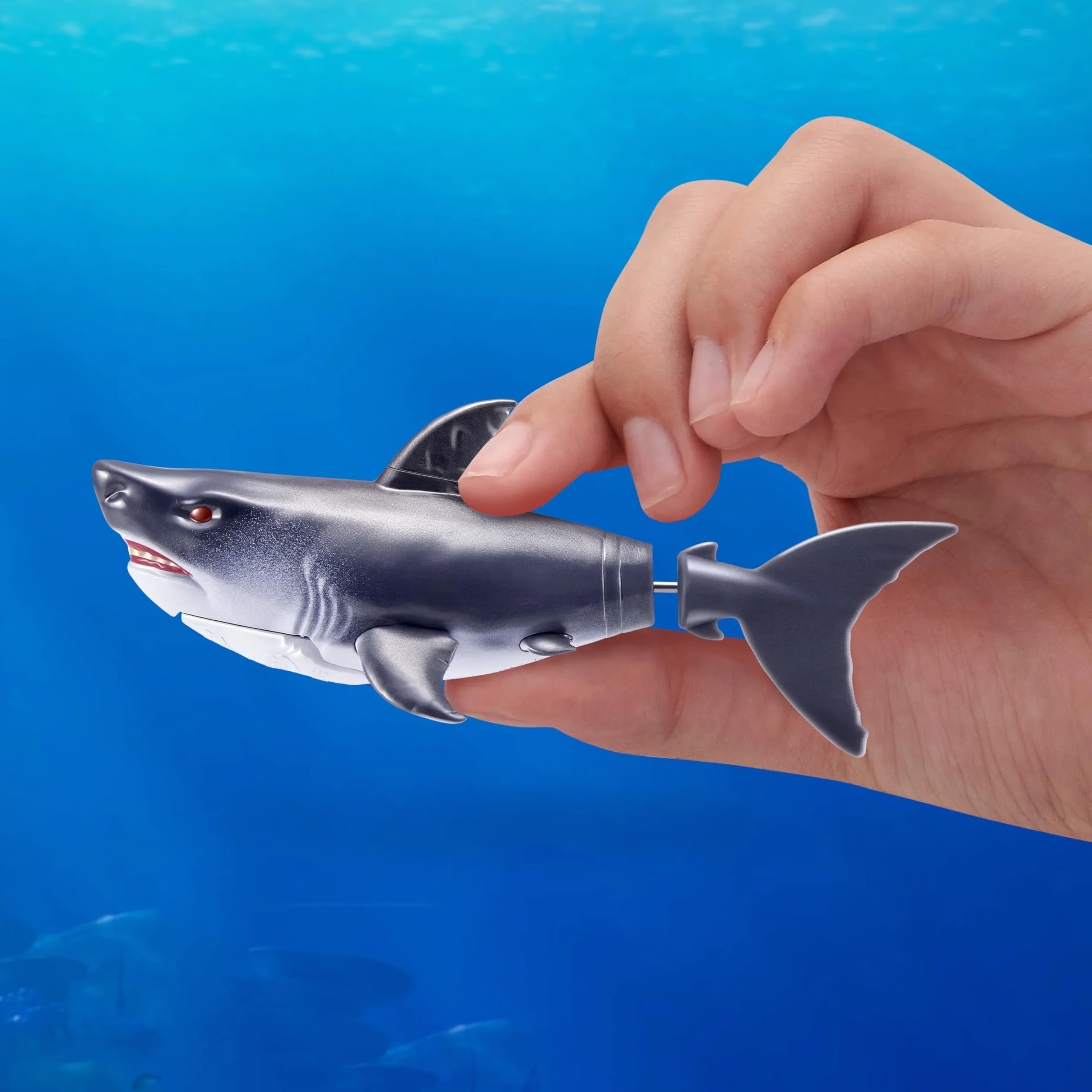 ZURU Robo Alive Requin Activé par l'eau Gris Lot de 2 Jouet de Bain Robotique Réaliste