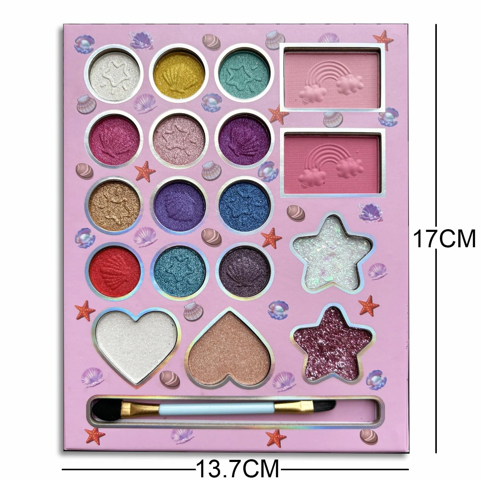 Coffret Maquillage Enfant Non Toxique Lave-Able Halloween Princesse DIY Filles 18 Couleurs
