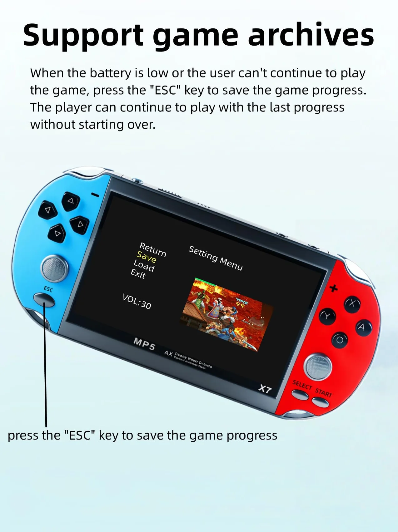 Console de Jeu Rétro Portable 3000 Jeux Intégrés Simulateurs Vidéo Musique Cadeau Enfants