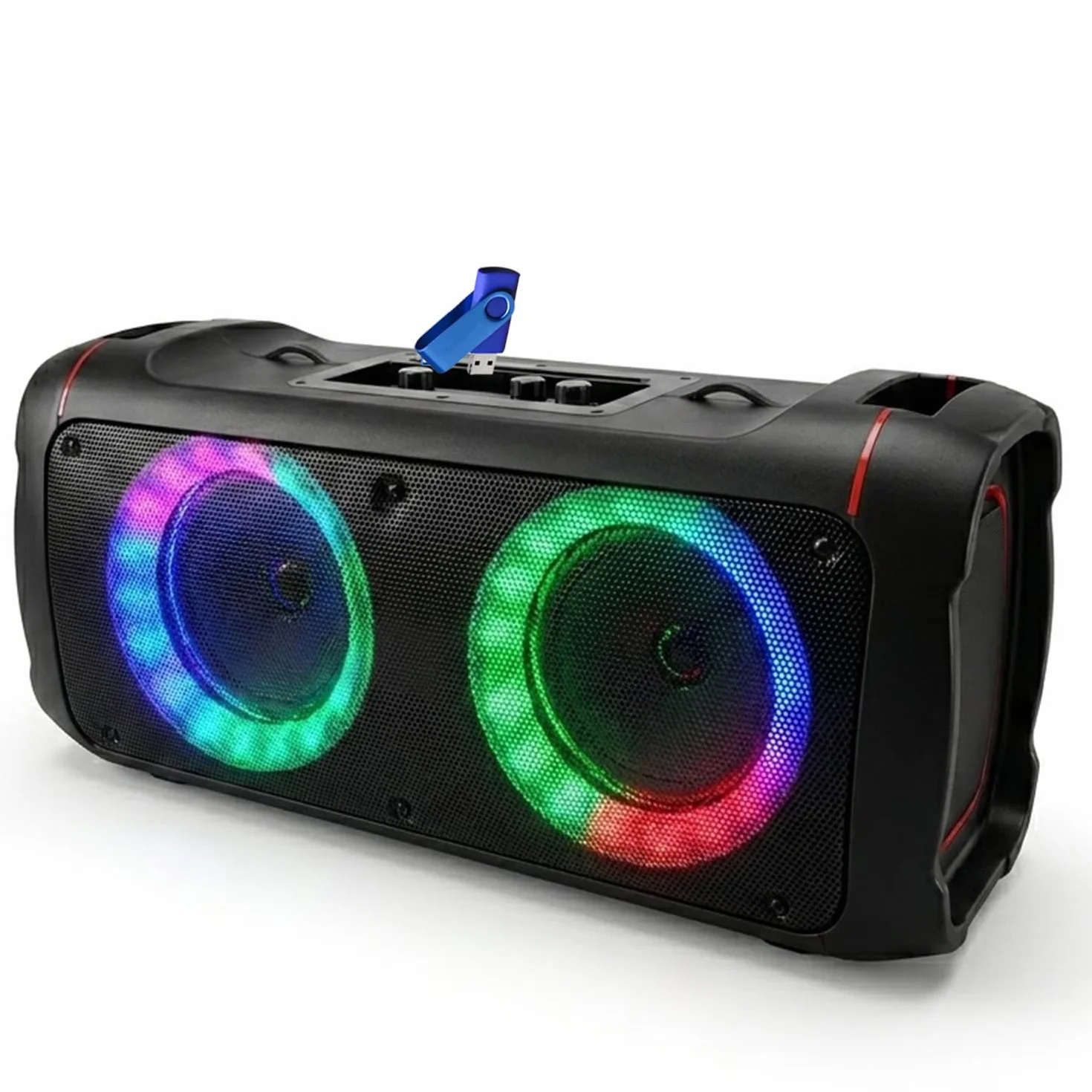 BM SONIC Enceinte Portable Bluetooth 5.2 INOVALLEY HP360 400W Noir Radio FM USB