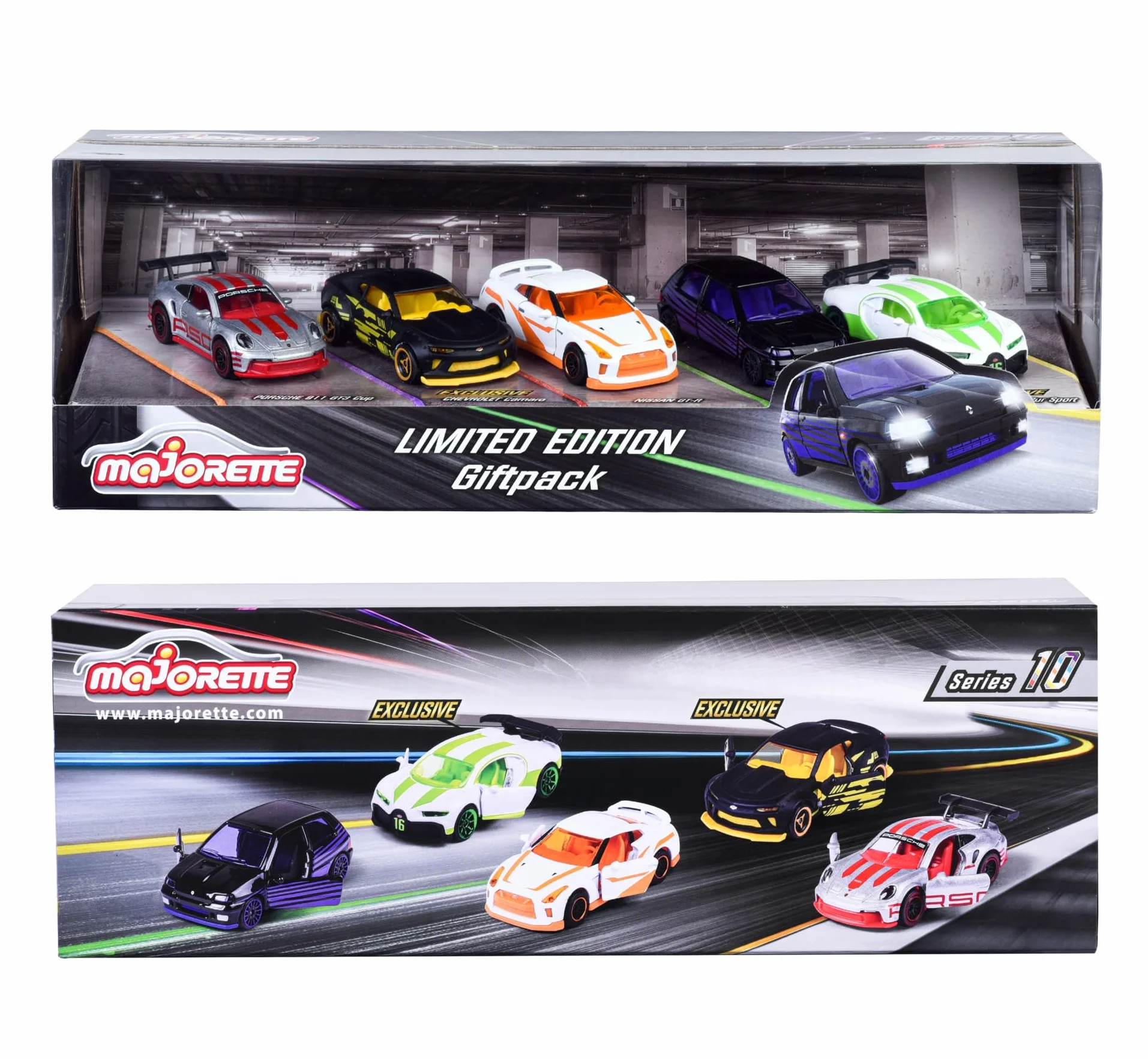 Majorette Color Trace Giftpack Edition Limitée Coffret 5 Véhicules Miniatures 2 Exclusifs