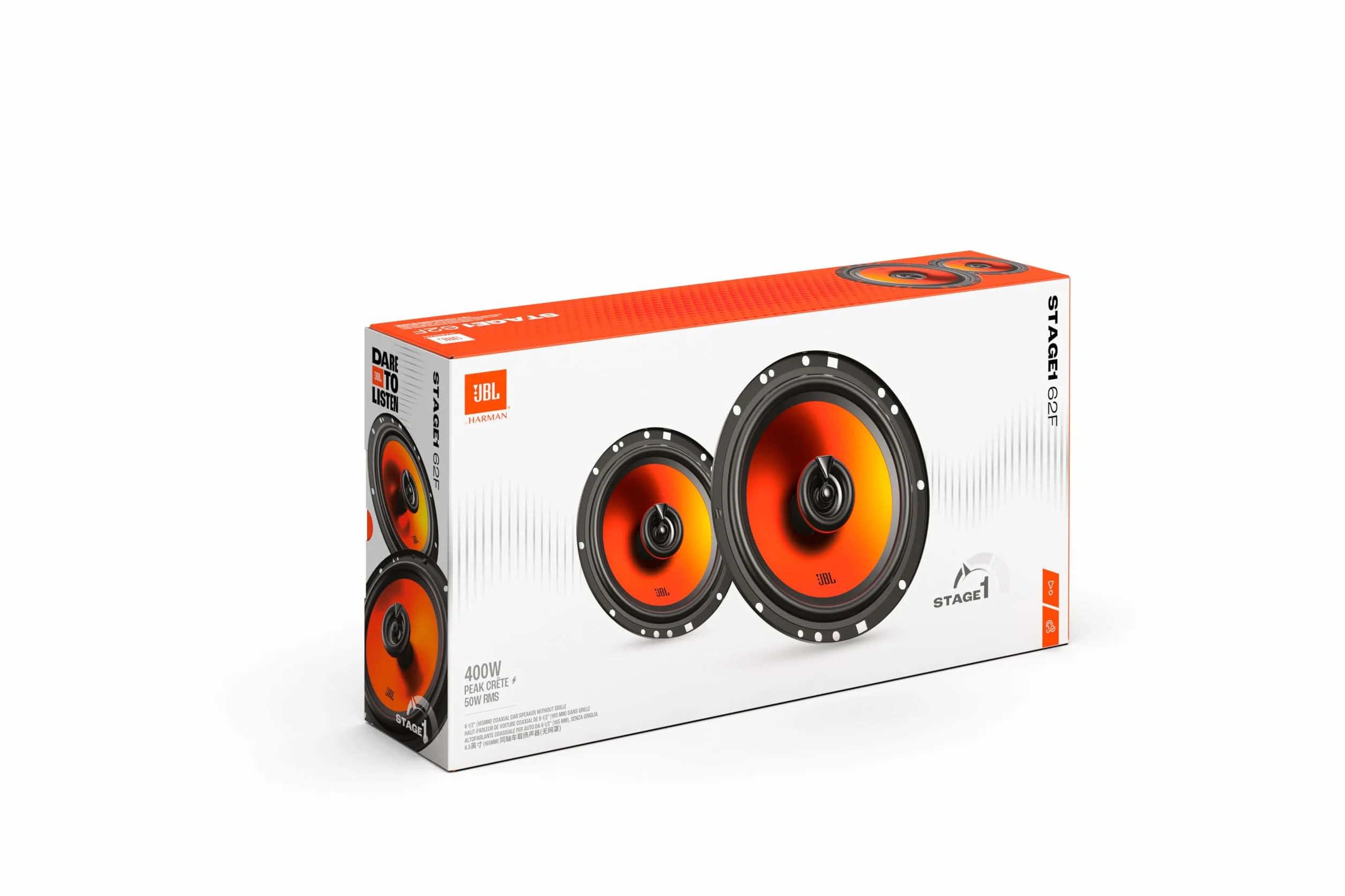 JBL Stage1 Haut Parleur Voiture Coaxiaux 165mm (6.5") Harman Kardon Enceinte Auto Audio Premium 50W RMS 400W Max Paire