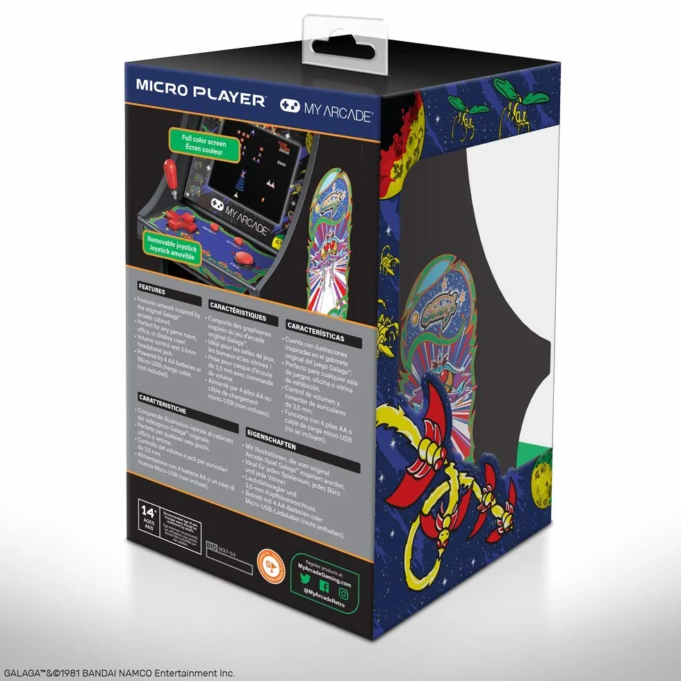 My Arcade Micro Player Galaga Mini Borne Retro