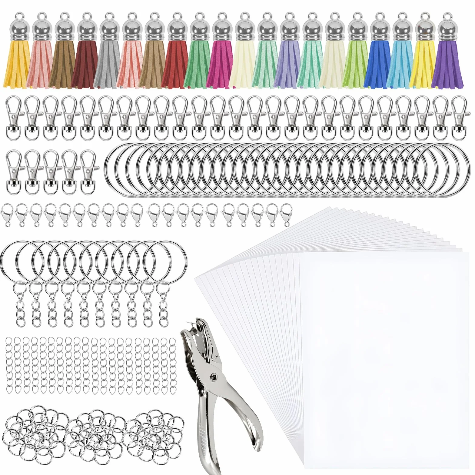 Kit Plastique Fou Feuille Thermorétractable A5 DIY Pendentifs Accessoires Artisanat Enfants Porte Clef