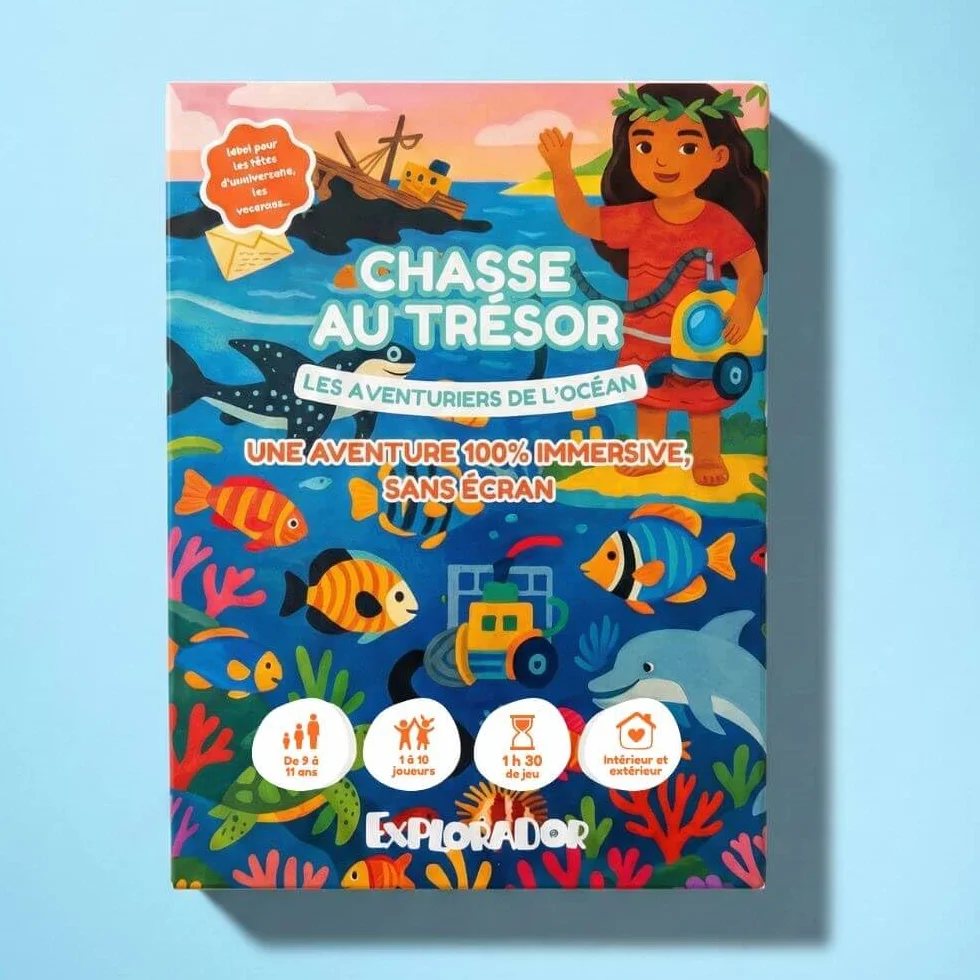 Les Aventuriers de l'Océan Kit Escape Game Enquête 9-11 Ans Jeu Éducatif Audio Physique 90 Min