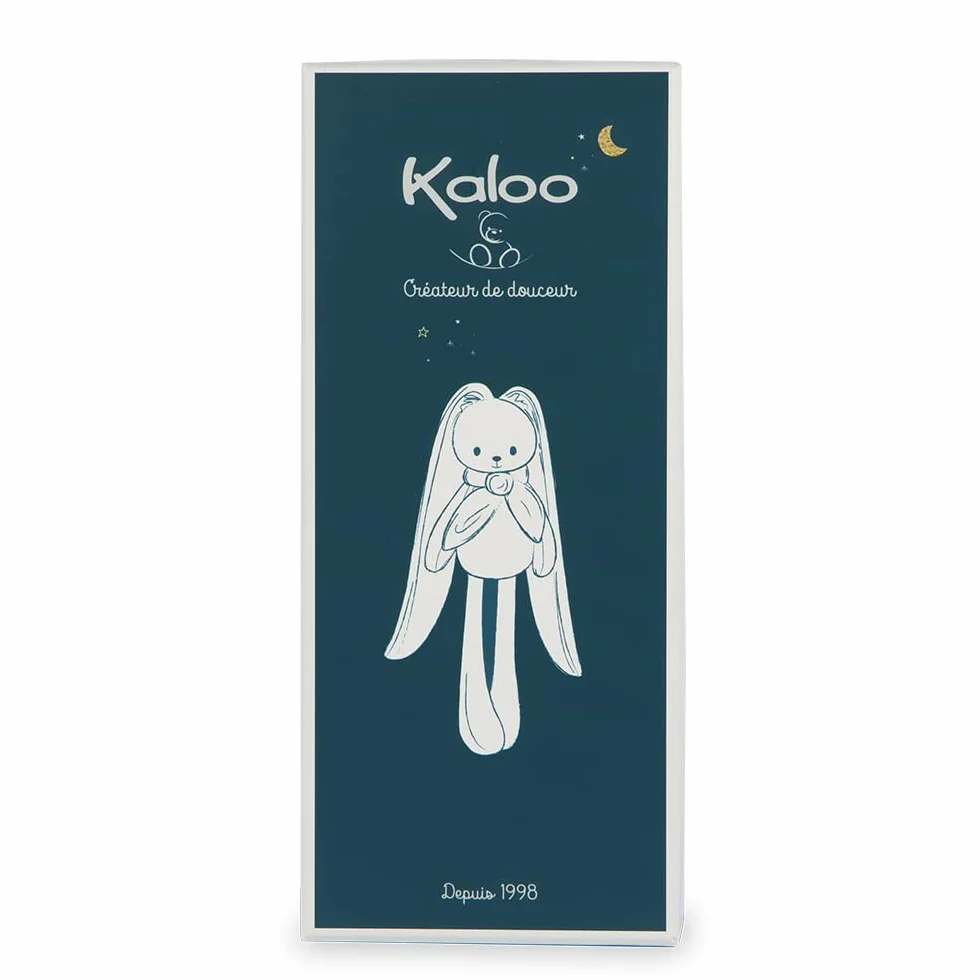 Kaloo Lapinoo Pantin Lapin Peluche Bébé Bi-Matières Jersey Tricot 25 cm Crème Boîte Cadeau