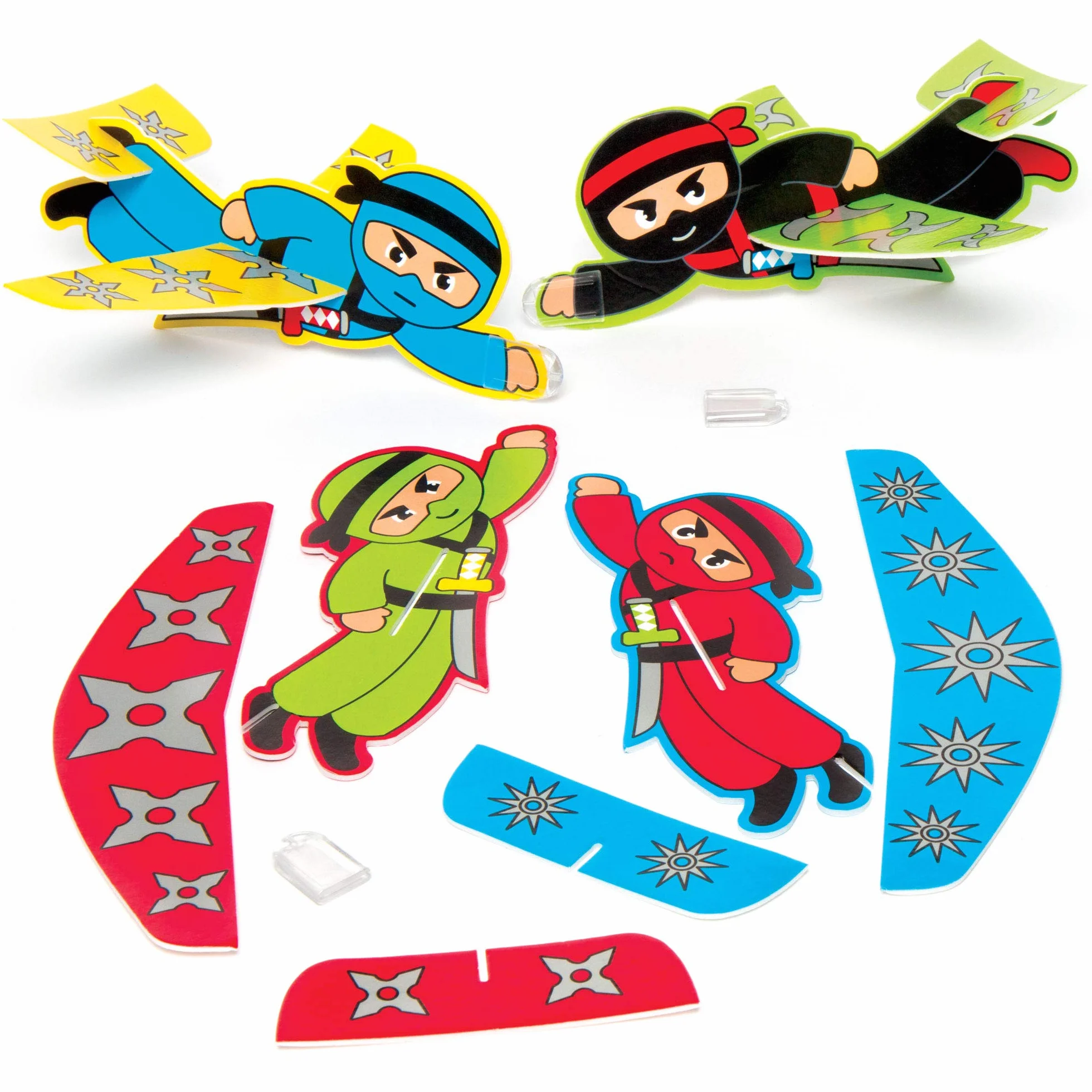 Baker Ross Planeurs ninja jouets enfants sacs fête jeux prix paquet de 8 AC867