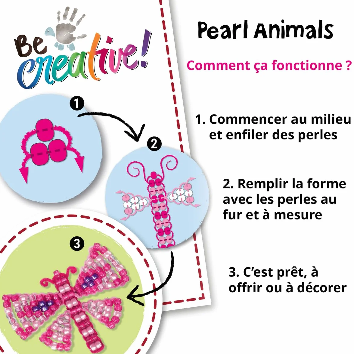 Ravensburger Be Creative Kit Création Animaux en Perles 3D – 900 Perles, 8 Réalisations, Dès 6 Ans