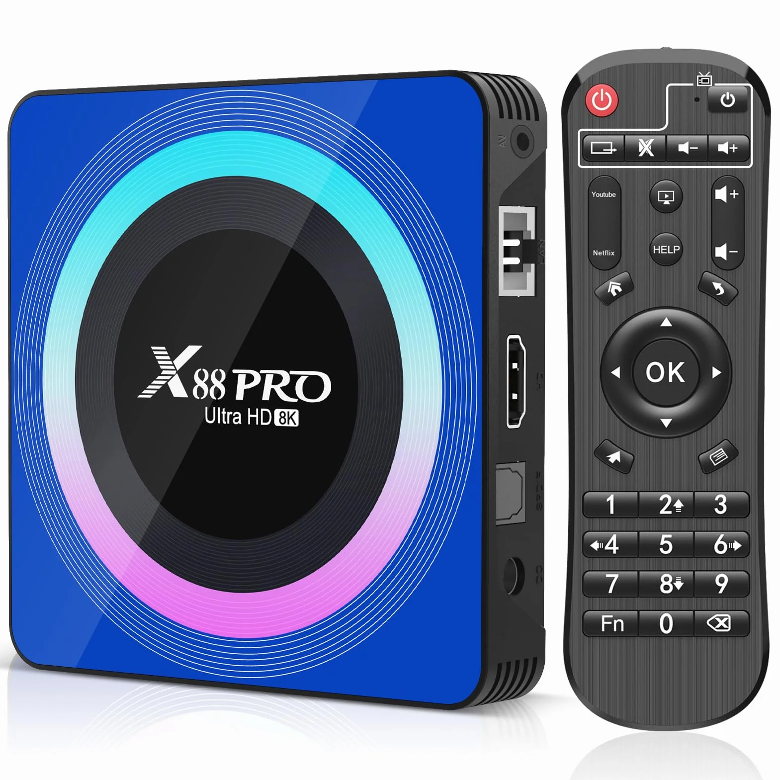 Android 13.0 TV Box 4GB RAM 64GB ROM RK3528 Quad-Core Cortex-A53 WiFi6 BT5.0 8K HD Ethernet