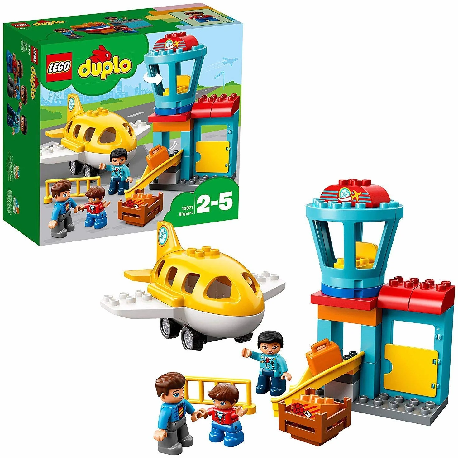 LEGO Duplo 10871 Ma Ville L'aéroport Set de Construction Avion Jouet Enfants 2-5 Ans