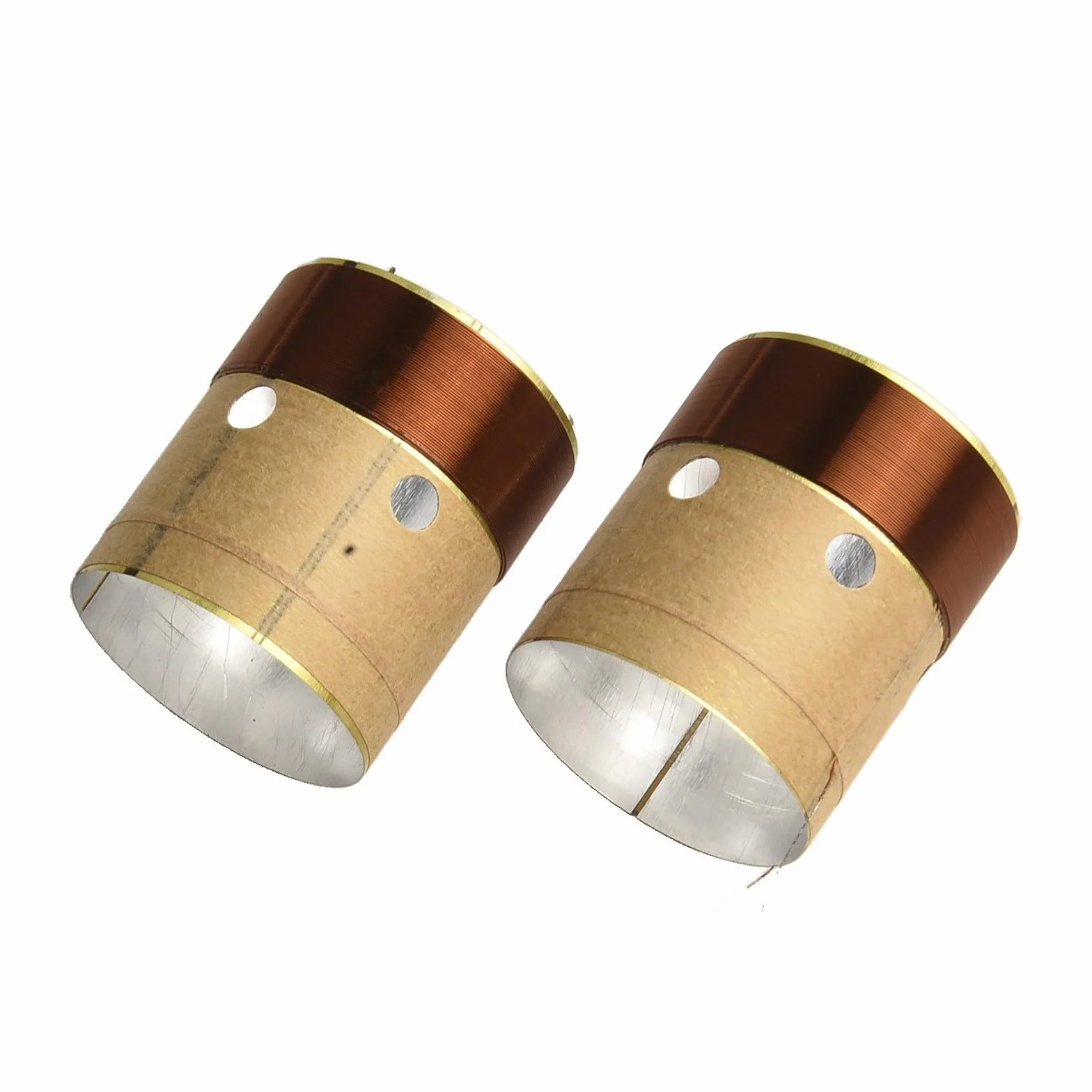 Lot de 2 bobines de fil de cuivre rond 2 couches pour haut-parleur basse 8 Ohm 25,5-75,5 mm