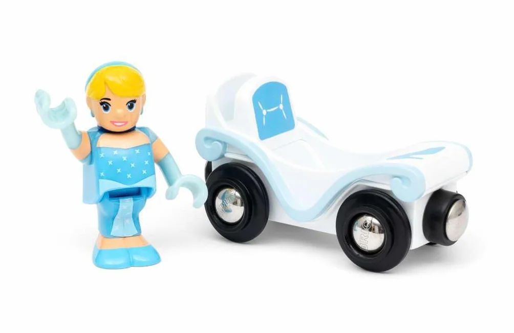 BRIO 33322 Cendrillon & Wagon Disney Princesses Accessoire Circuit Train Bois Connexions Aimantées 3 Ans