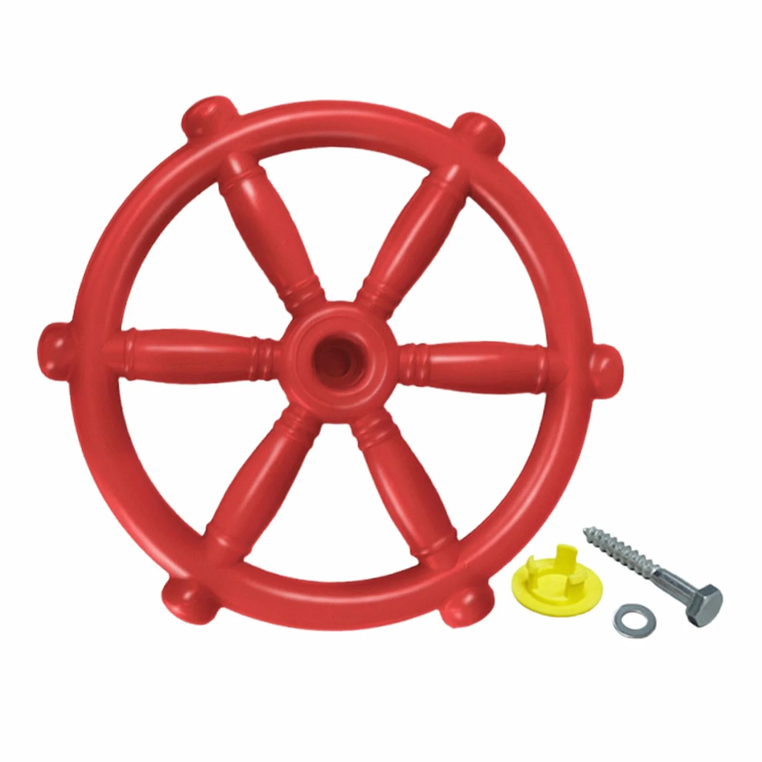 Milageto Volant de Bateau Pirate Jouet de Jardin Accessoires Jeux d'Imagination Rouge