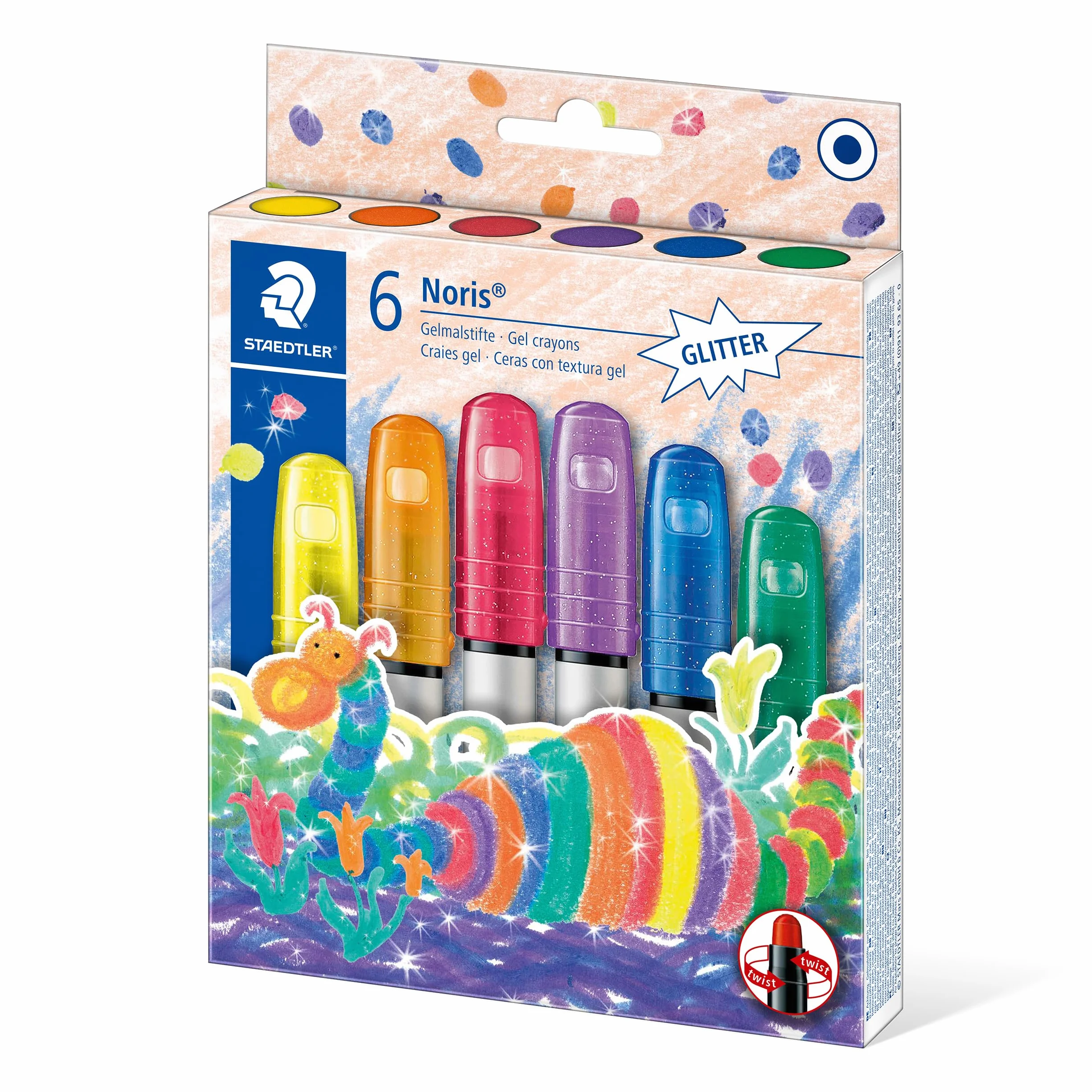 STAEDTLER Noris 2390 Stylos gel métalliques lot de 6, couleurs métalliques intenses, rotation ultra-douce