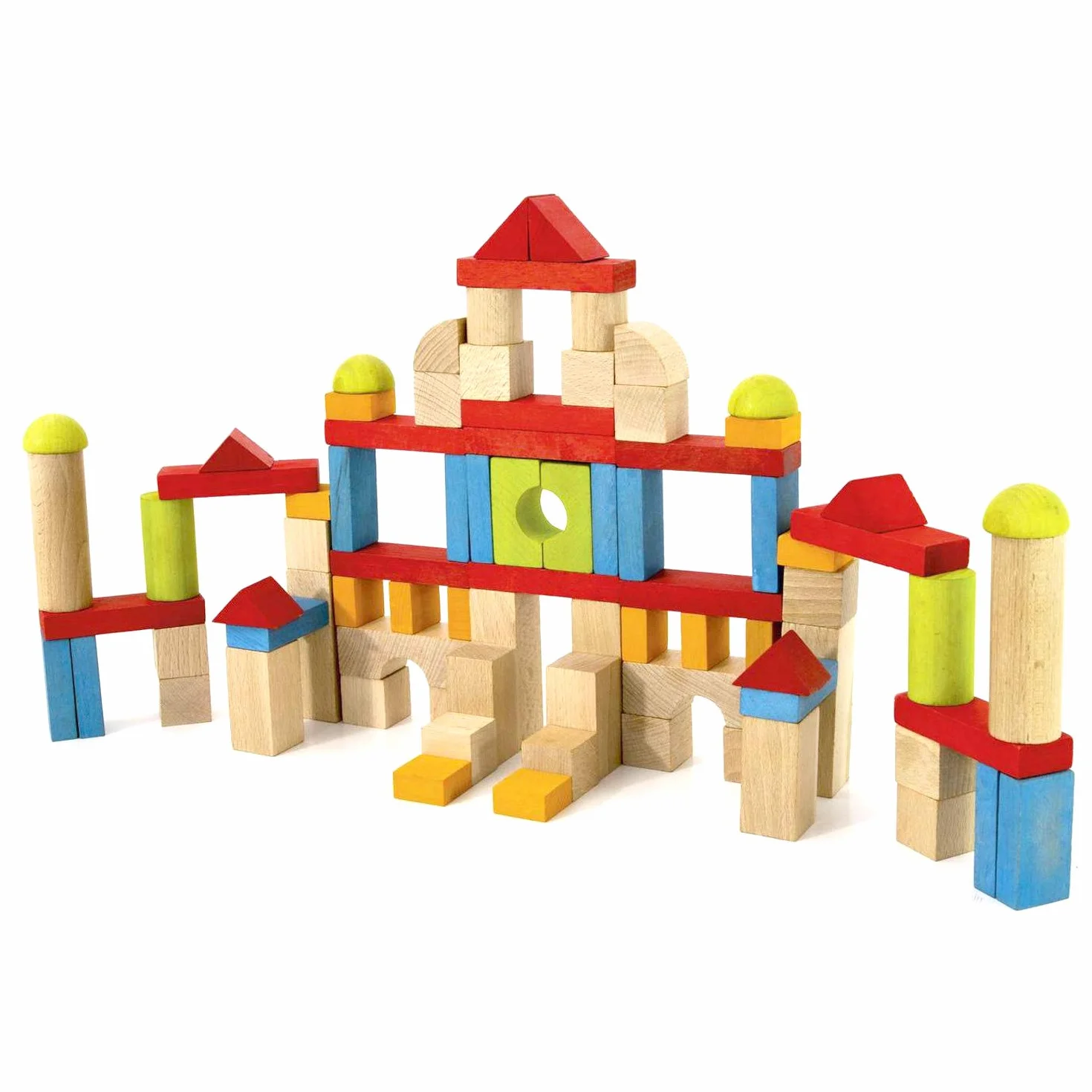 Jeujura Jeux de Construction 82 Pièces en Bois 1 inch