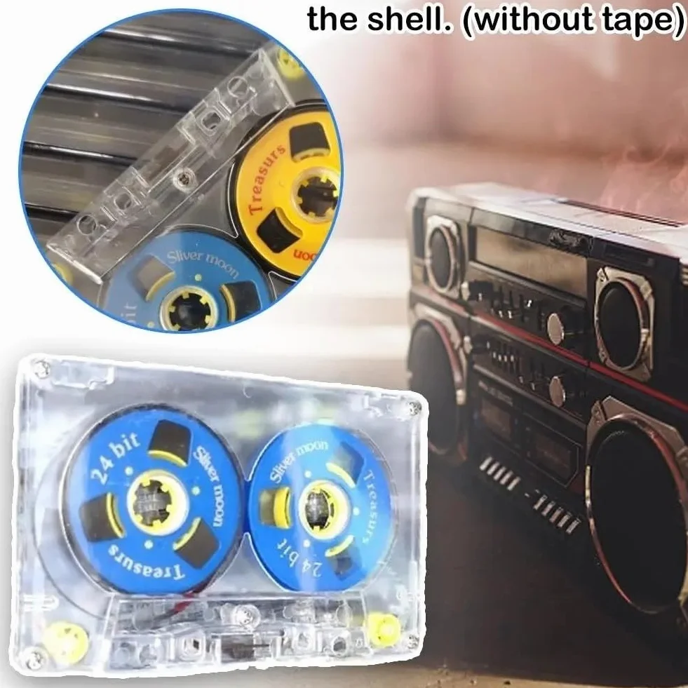 Walkman mini cassette vierge 54 minutes en plastique avec étui